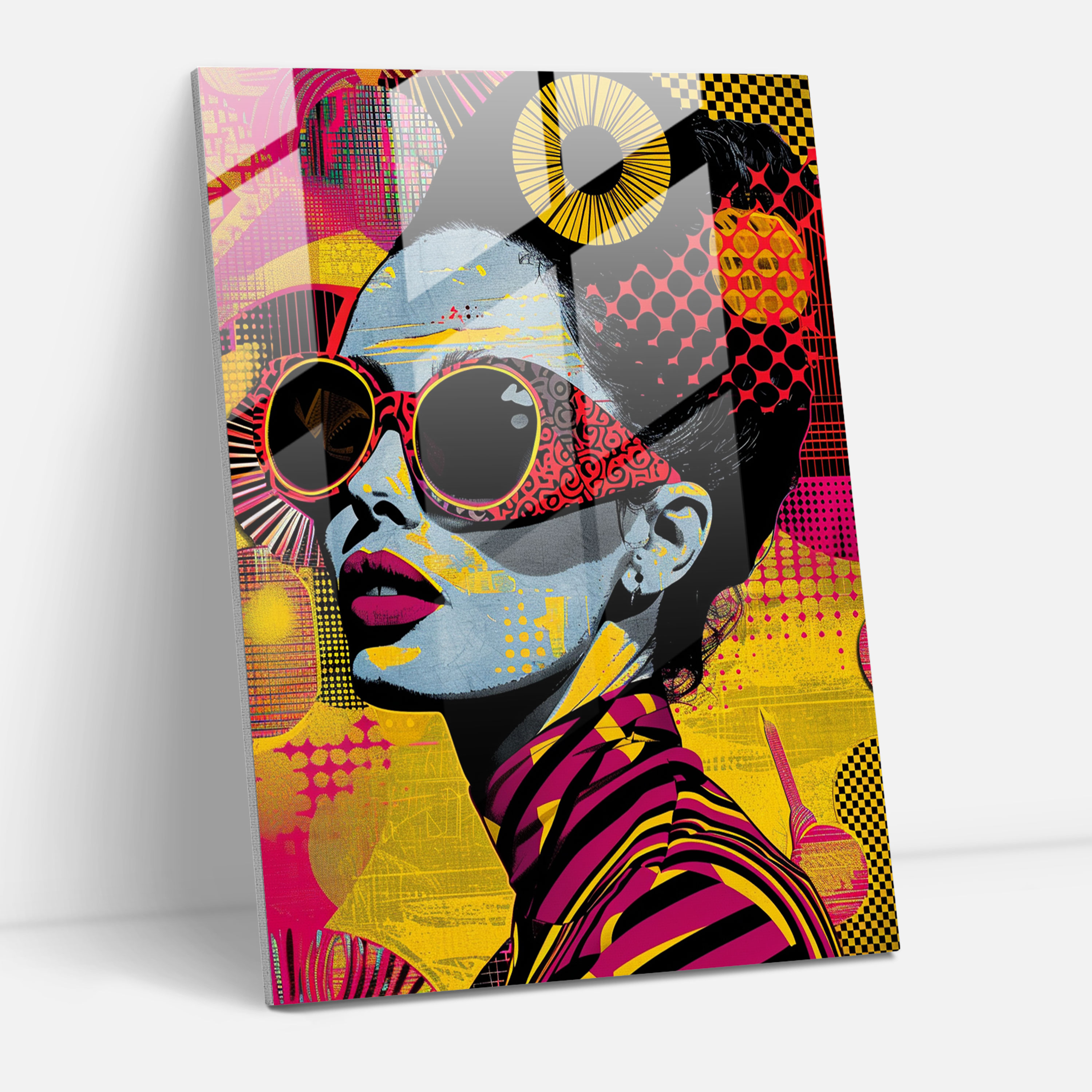Popart Style Glass Wall Art - Popart, Modern Art, Glass Art, Glass Print