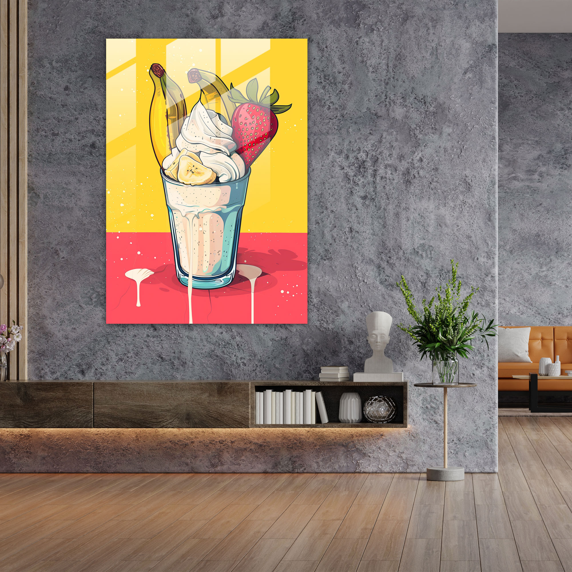 Popart Style Home Decoration - Popart, Glass Wall Art, Glass Print, Wall Decoration