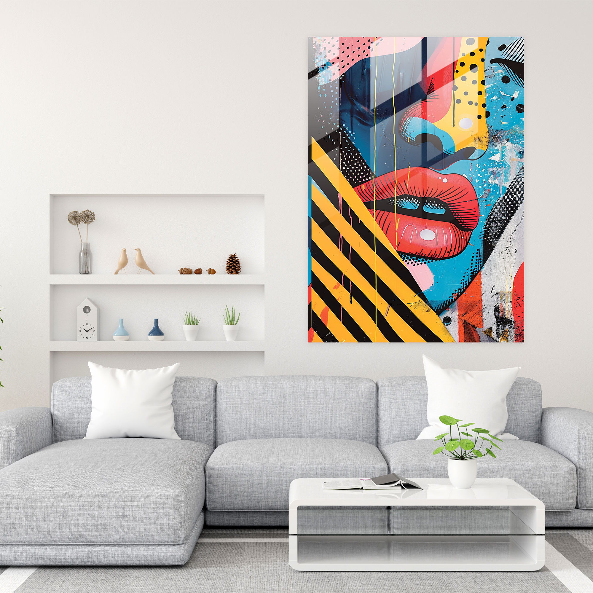 Popart Style Wall Decoration - Popart, Glass Wall Art, Home Decoration, Glass Art