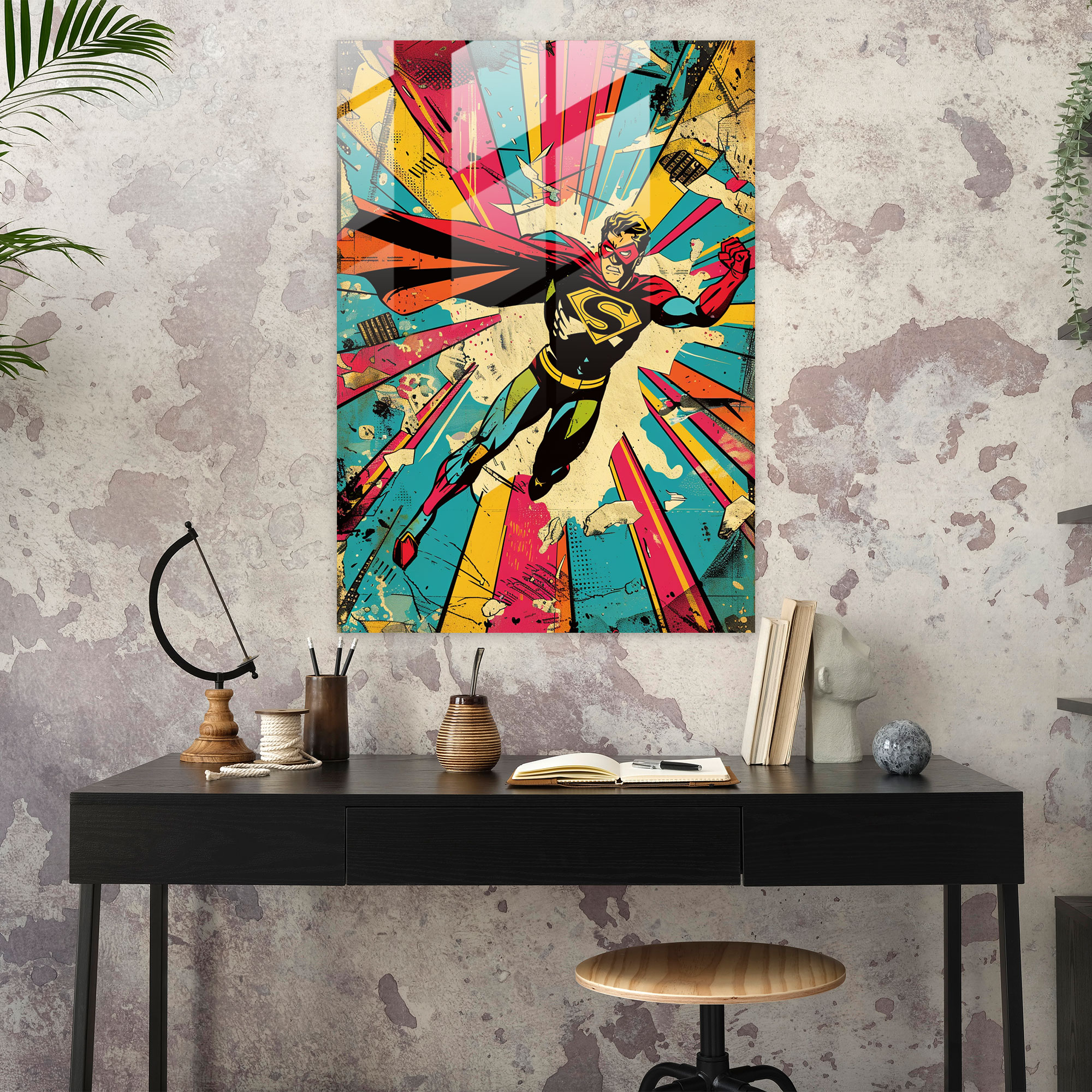 Popart Style Glass Print - Popart, Home Decoration, Wall Decoration, Popart Style