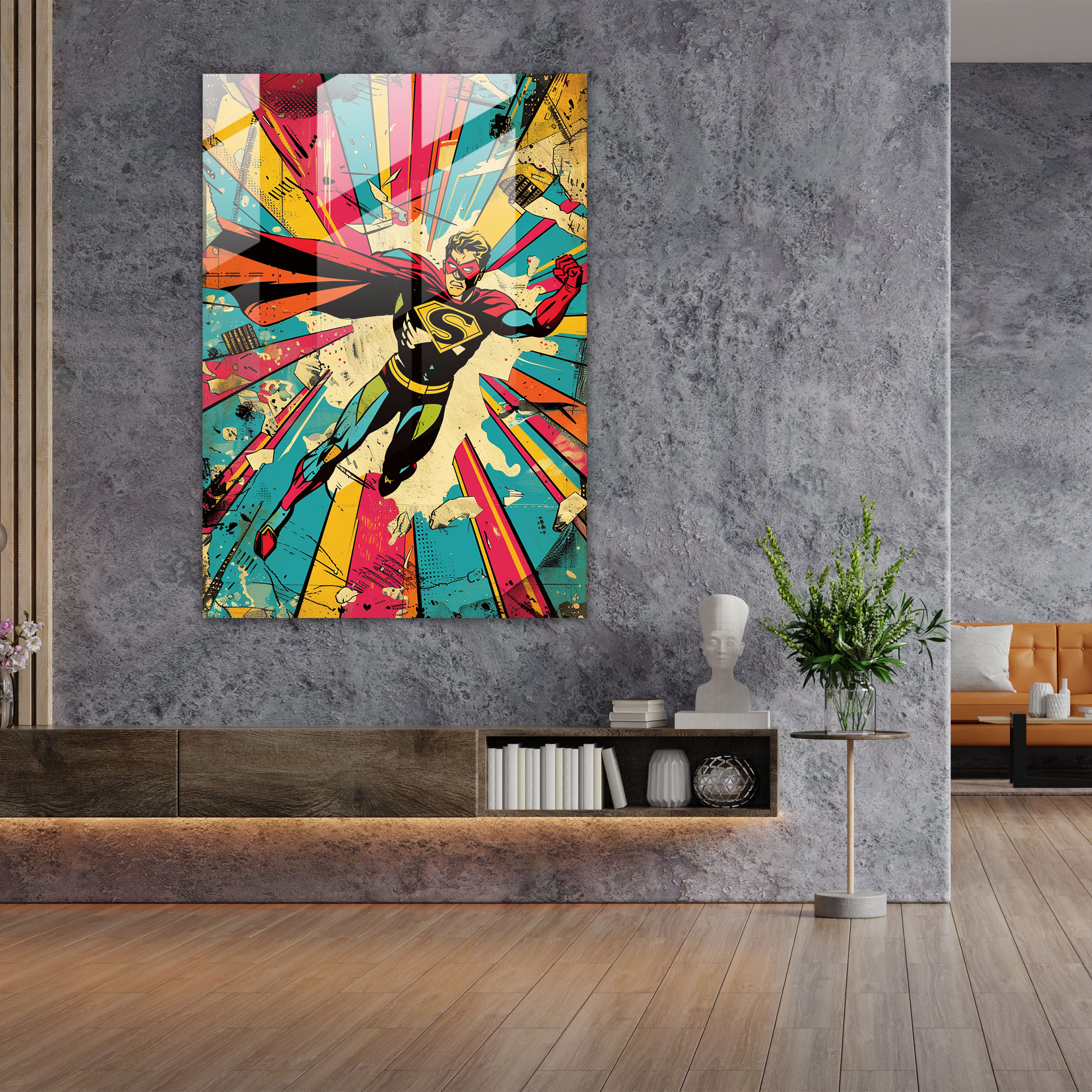 Popart Style Glass Print - Popart, Home Decoration, Wall Decoration, Popart Style