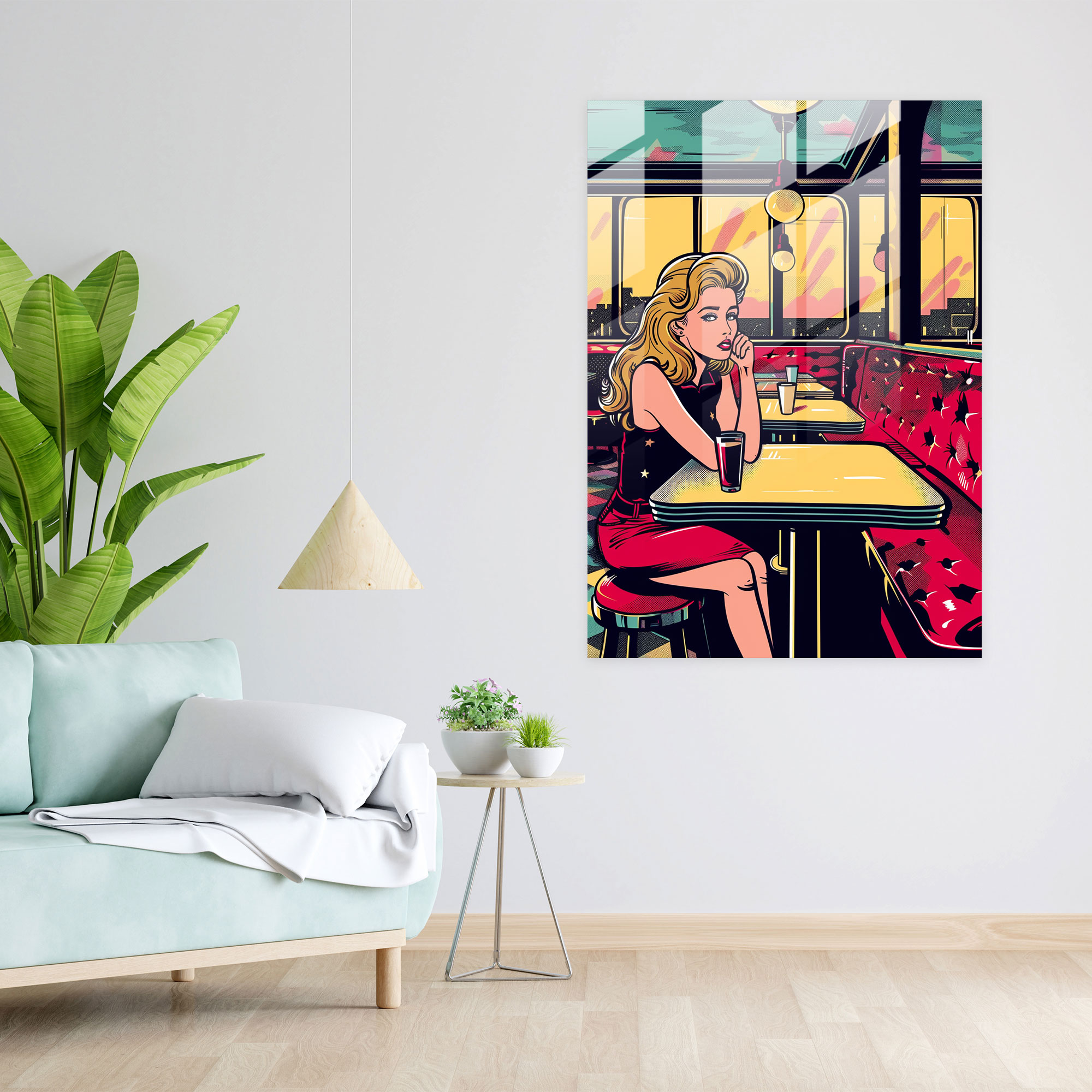 Popart Style Glass Wall Art - Popart, Wall Decoration, Popart Style, Home Decoration