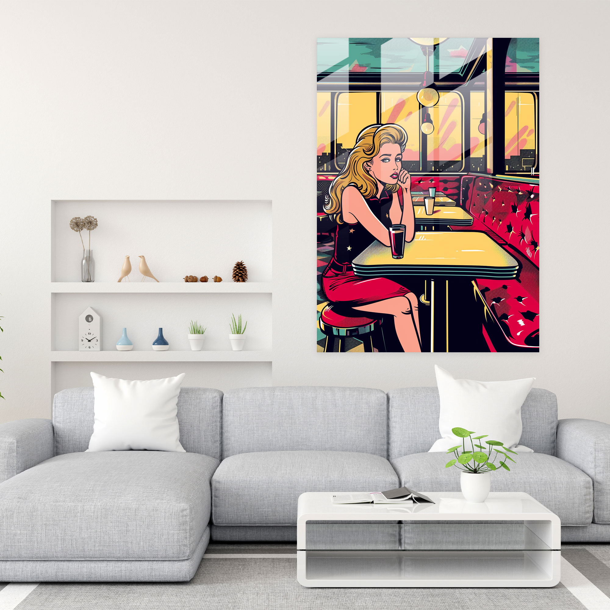 Popart Style Glass Wall Art - Popart, Wall Decoration, Popart Style, Home Decoration