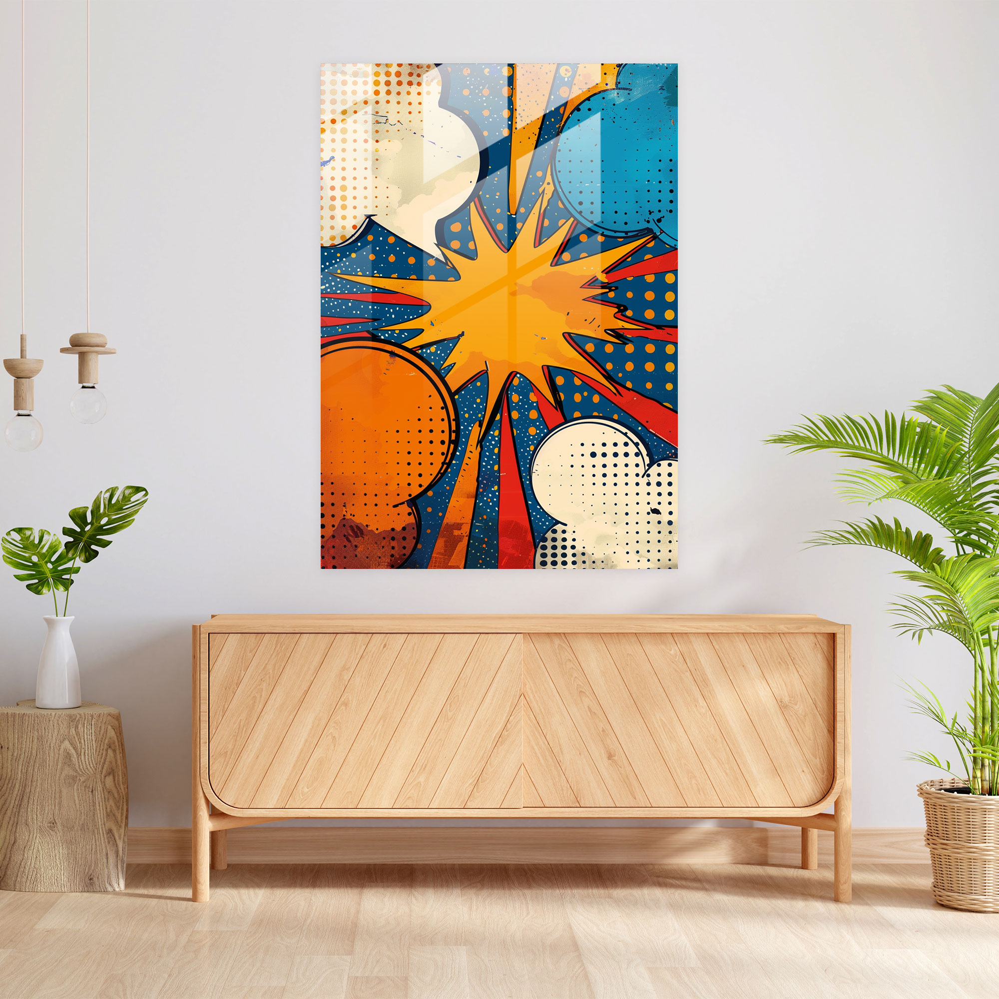 Popart Style Glass Print - Popart, Home Decoration, Glass Print, Modern Art