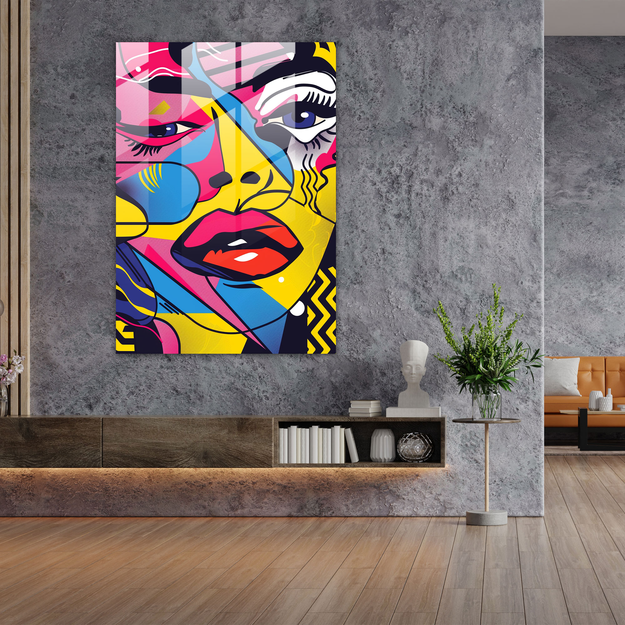 Popart Style Glass Wall Art - Popart, Glass Wall Art, Home Decoration, Wall Decoration
