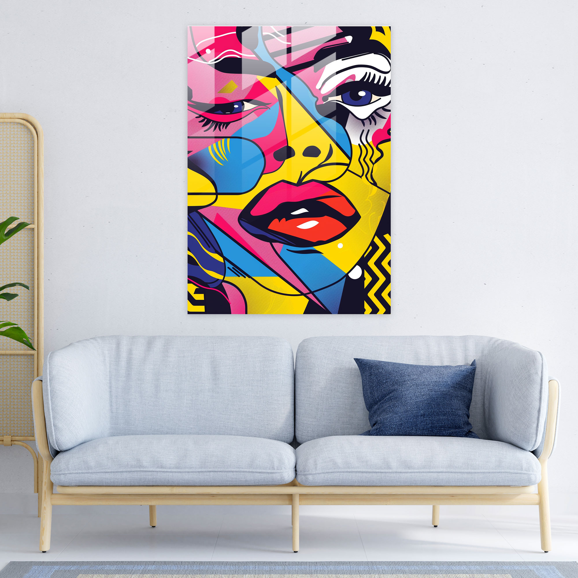 Popart Style Glass Wall Art - Popart, Glass Wall Art, Home Decoration, Wall Decoration