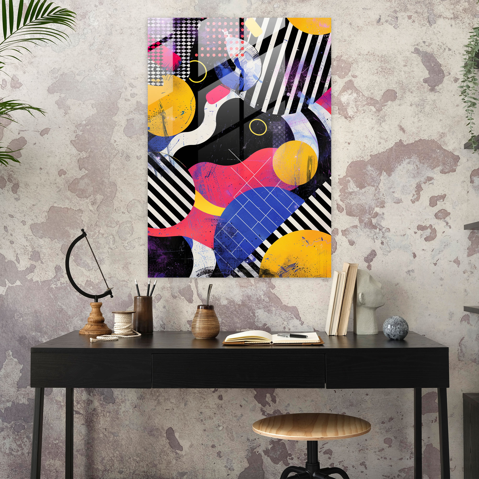 Popart Style Glass Wall Art - Popart, Glass Art, Modern Art, Glass Wall Art