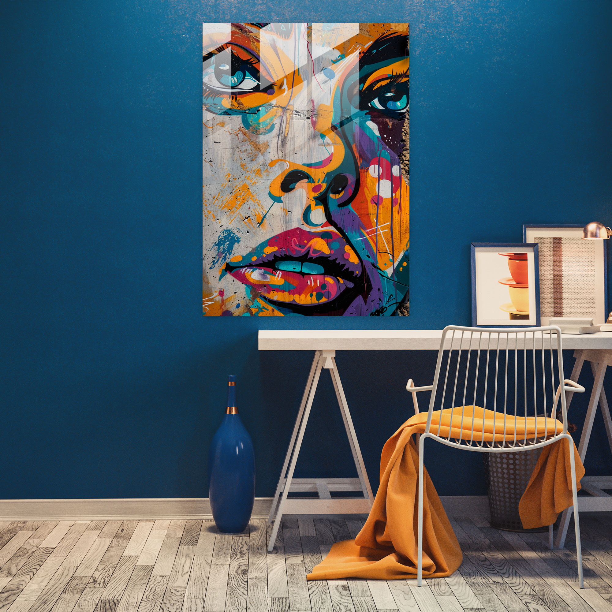 Popart Style Glass Wall Art - Popart, Glass Wall Art, Modern Art, Glass Art