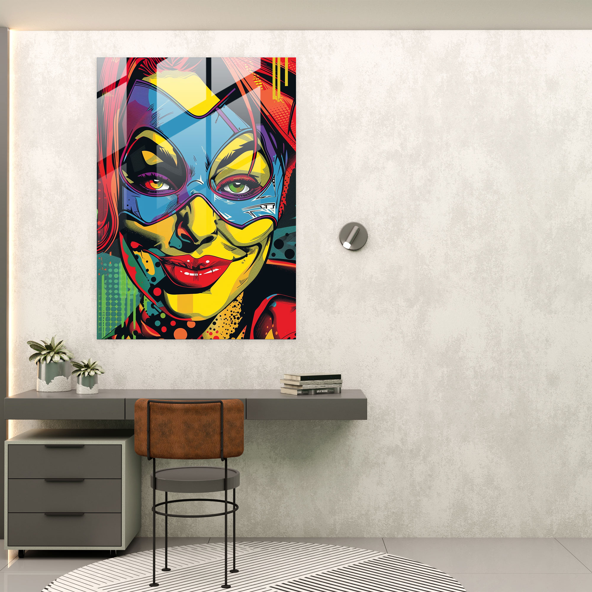 Popart Style Glass Print - Popart, Modern Art, Home Decoration, Glass Print