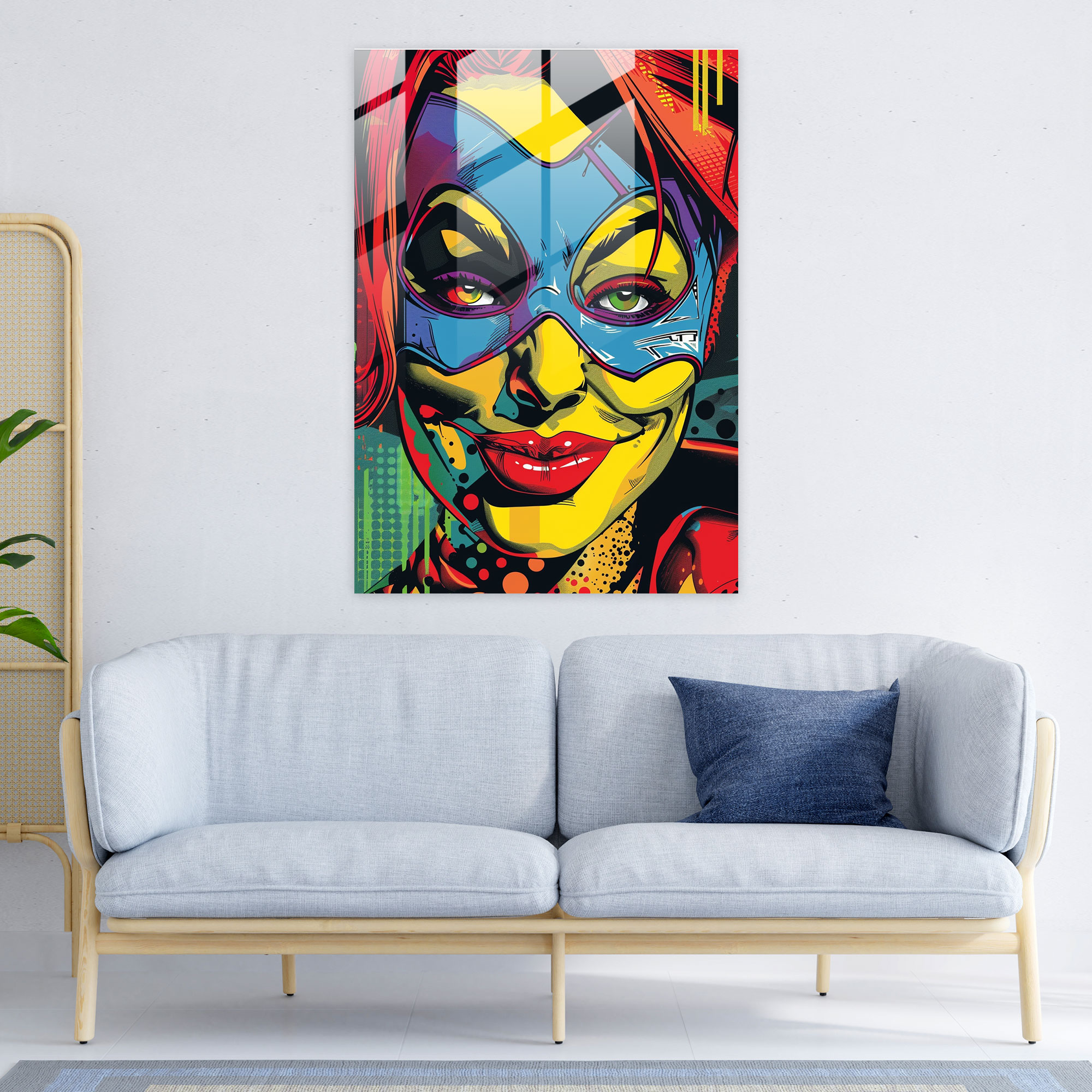 Popart Style Glass Print - Popart, Modern Art, Home Decoration, Glass Print