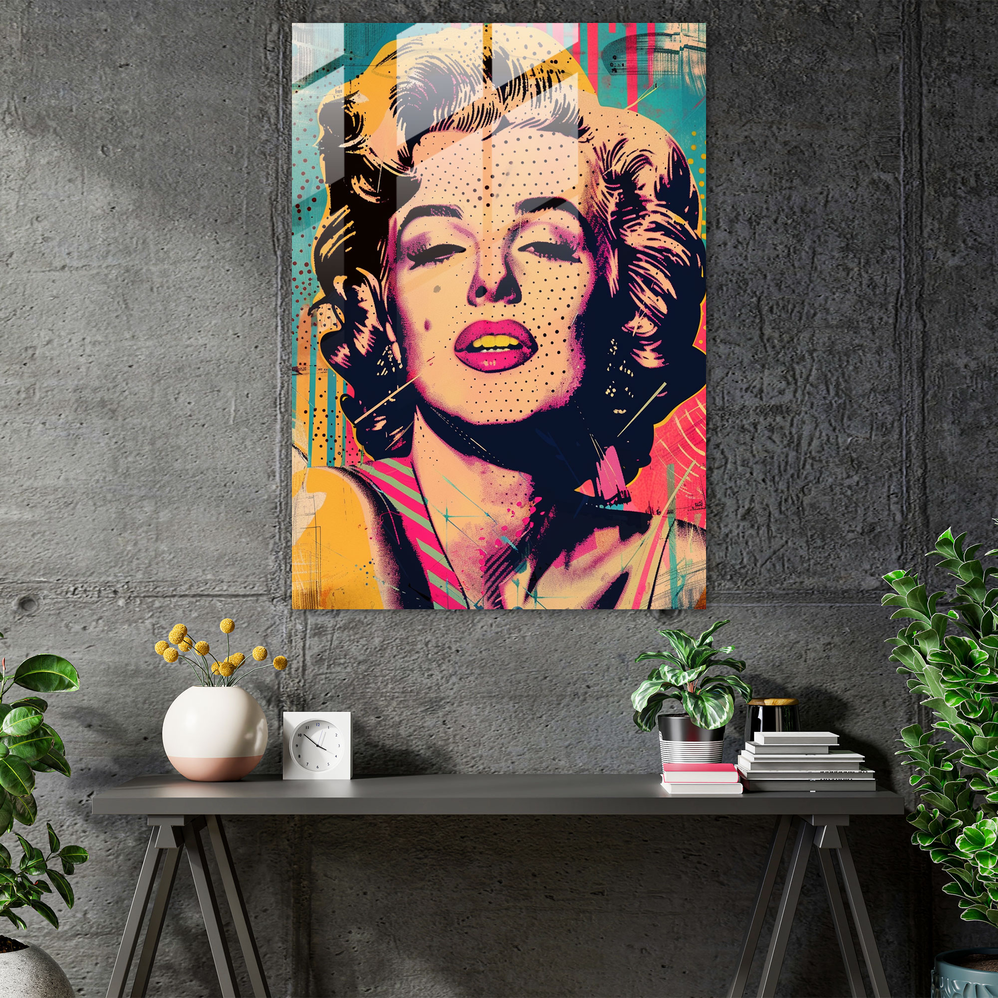 Popart Style Glass Print - Popart, Modern Art, Popart Style, Glass Print