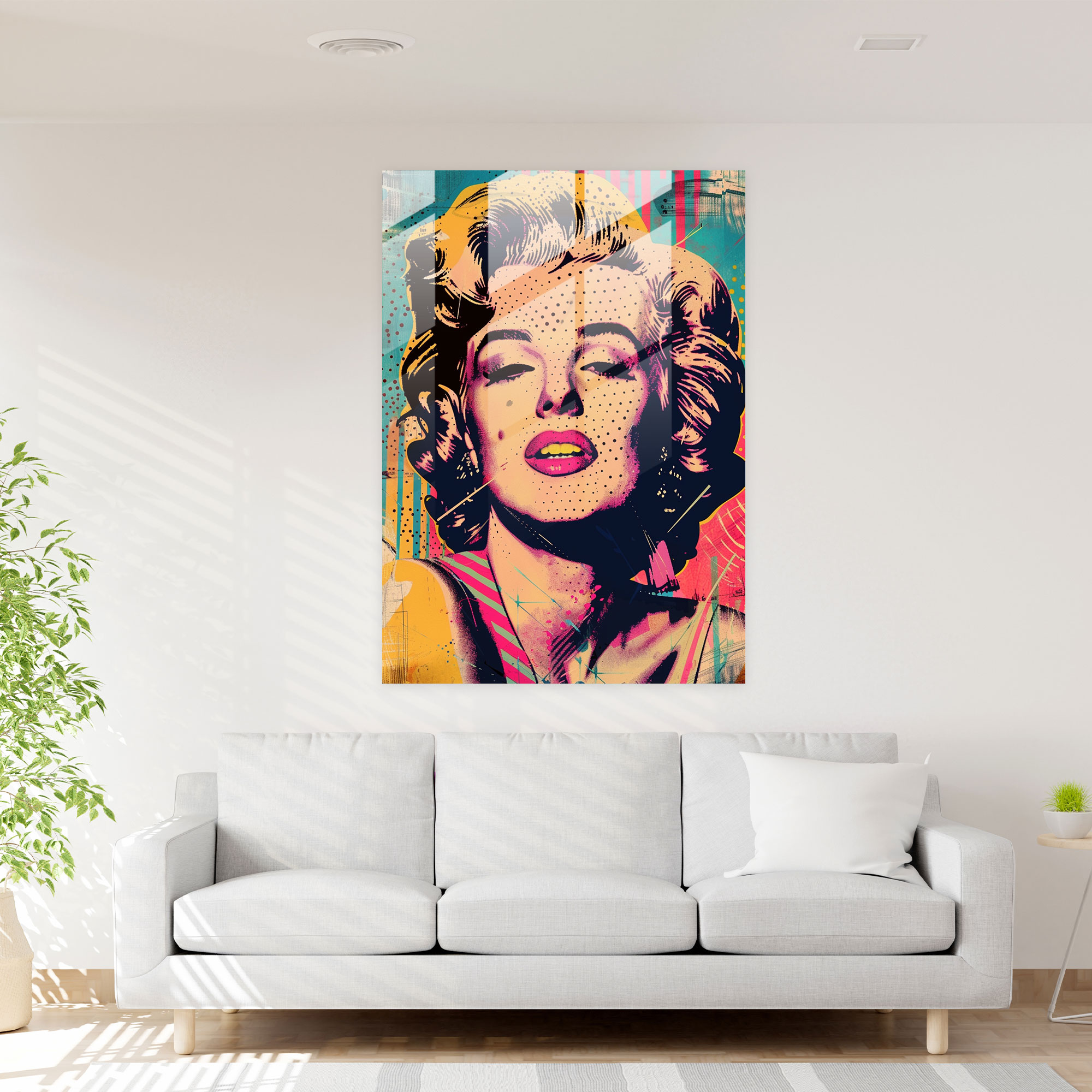 Popart Style Glass Print - Popart, Modern Art, Popart Style, Glass Print
