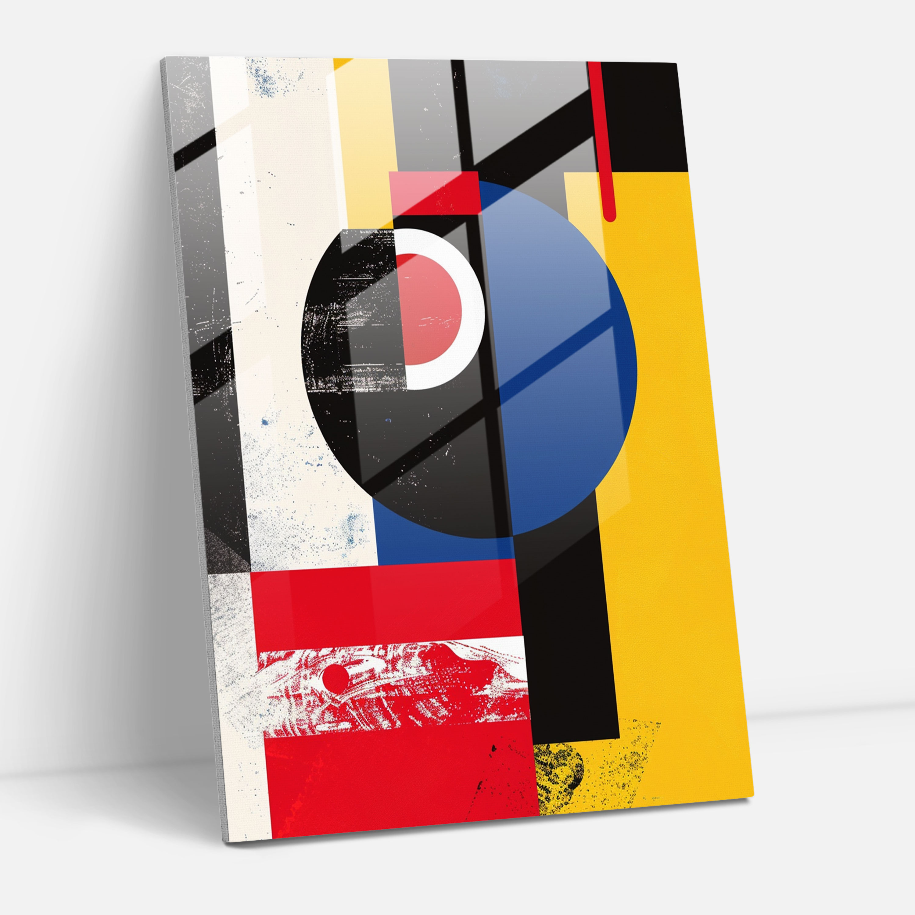 Popart Style Glass Print - Popart, Home Decoration, Typography, Primary Colors