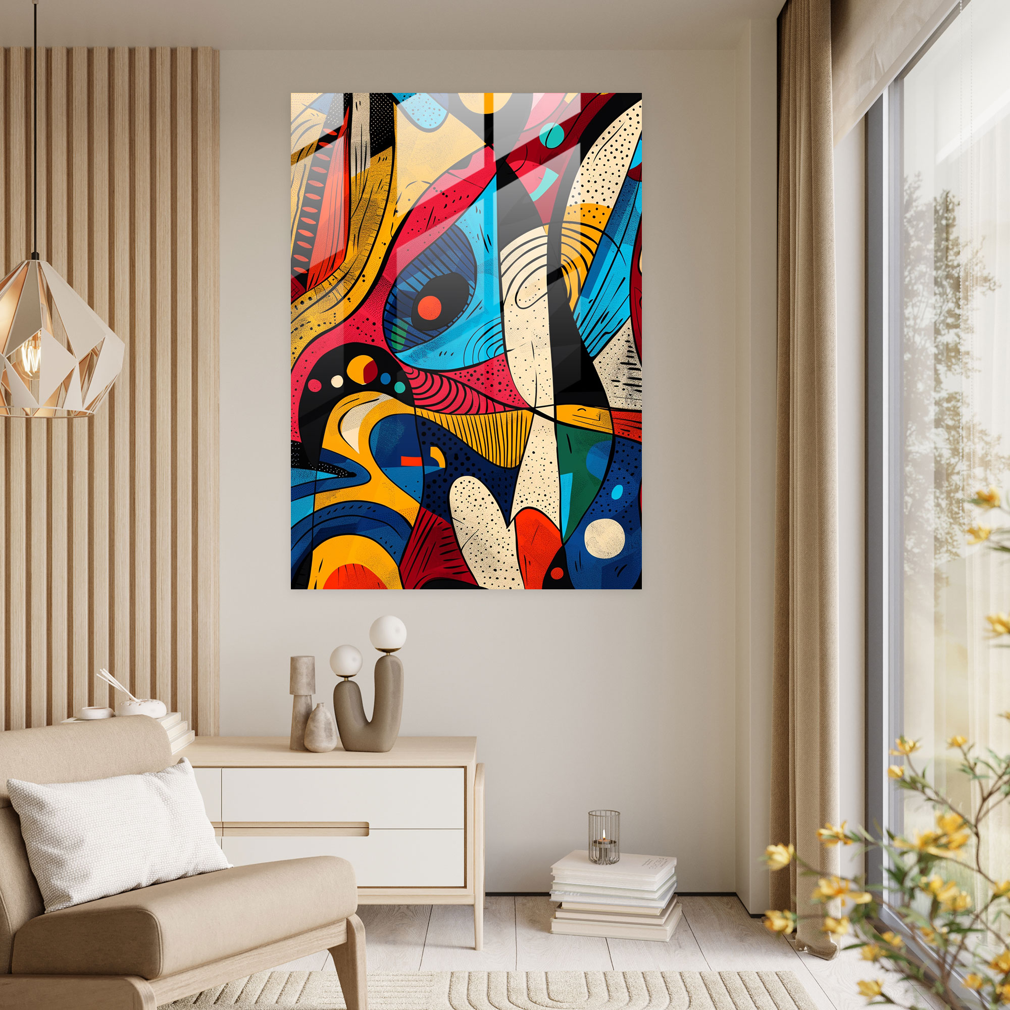 Popart Style Glass Print - Popart, Home Decoration, Glass Print, Glass Wall Art