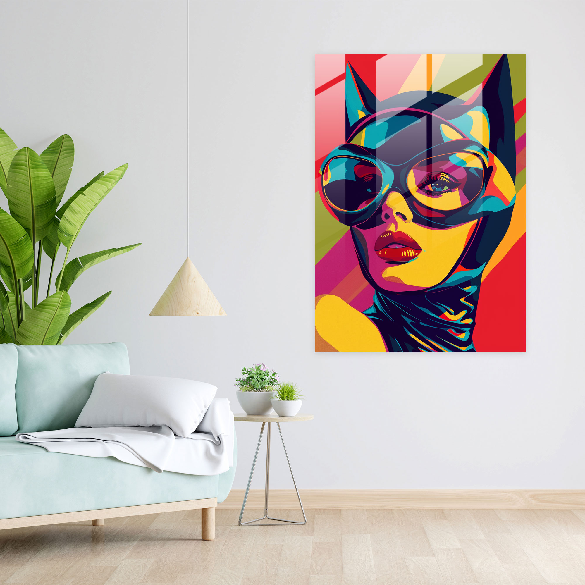 Popart Style Glass Art - Popart, Home Decoration, Glass Art, Glass Print