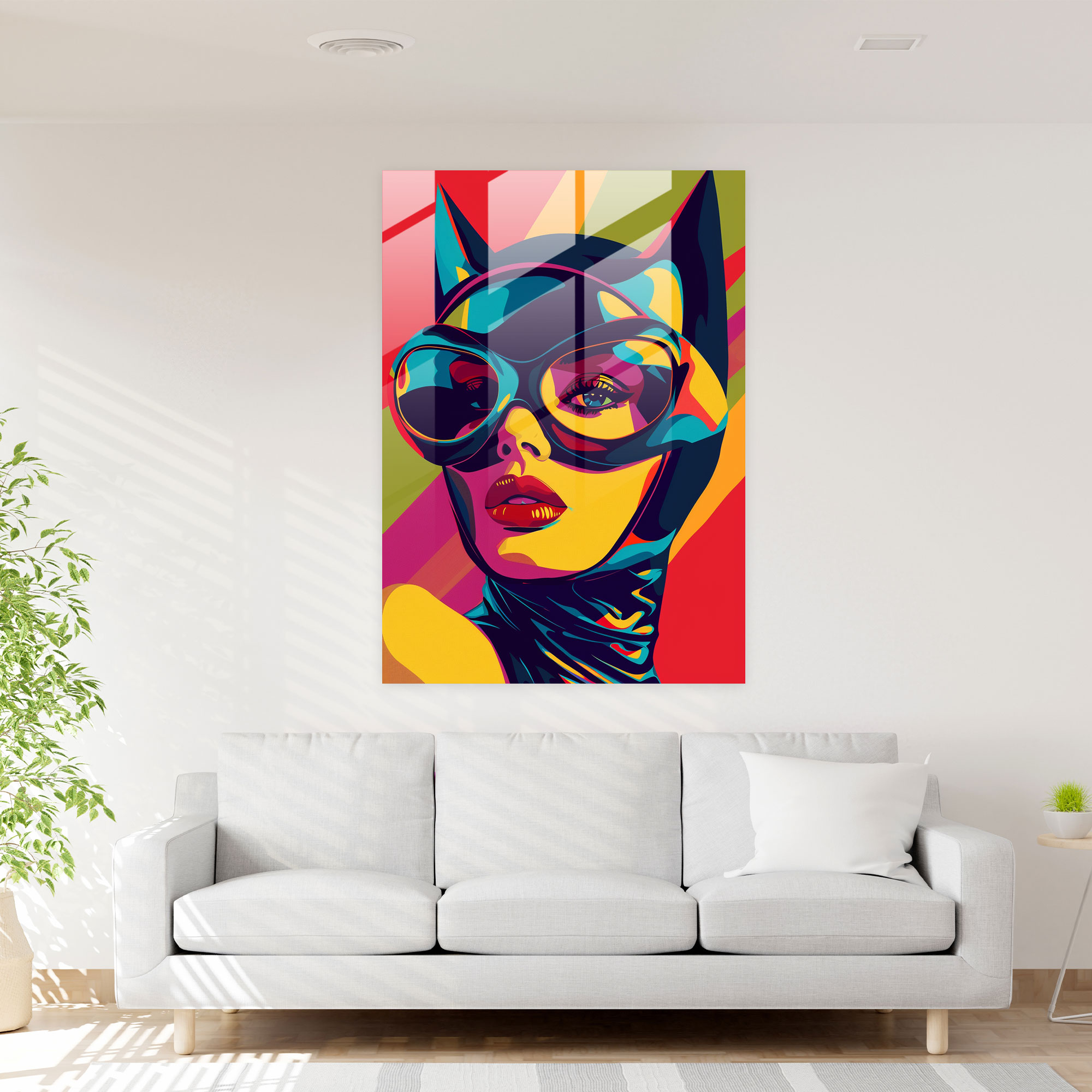 Popart Style Glass Art - Popart, Home Decoration, Glass Art, Glass Print