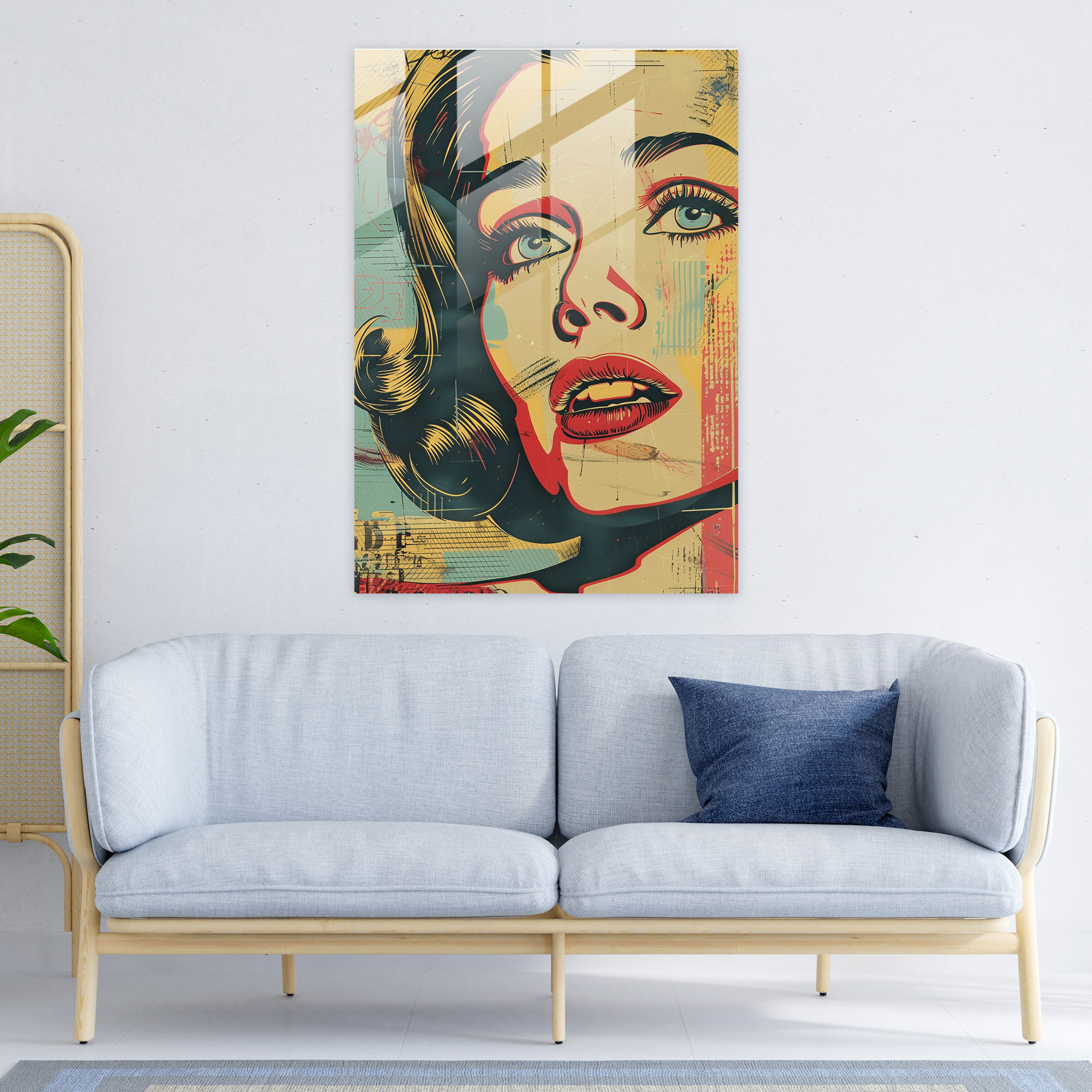 Popart Style Modern Art - Popart, Home Decoration, Glass Print, Modern Art