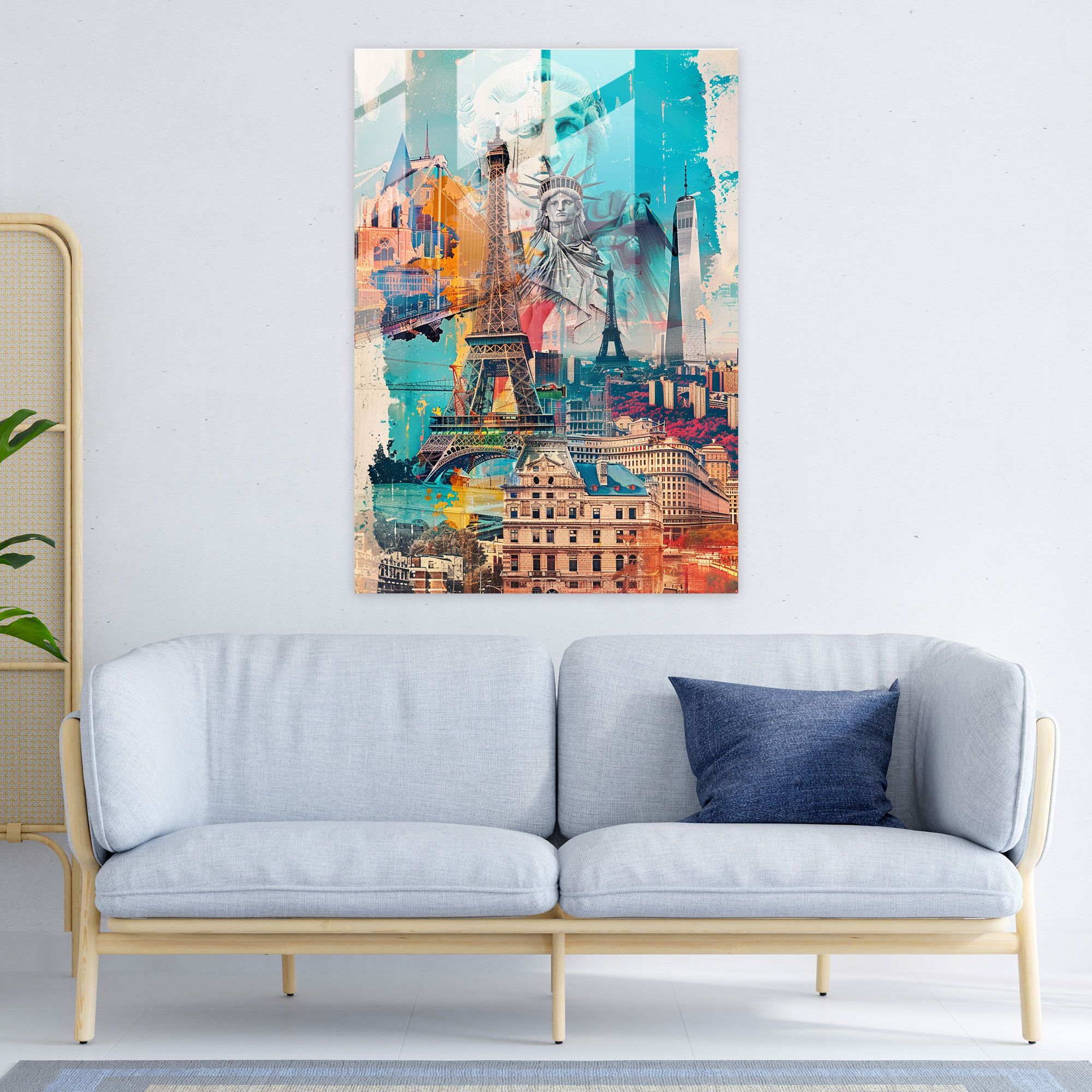 Popart Style Wall Decoration - Popart, Glass Art, Glass Print, Popart Style