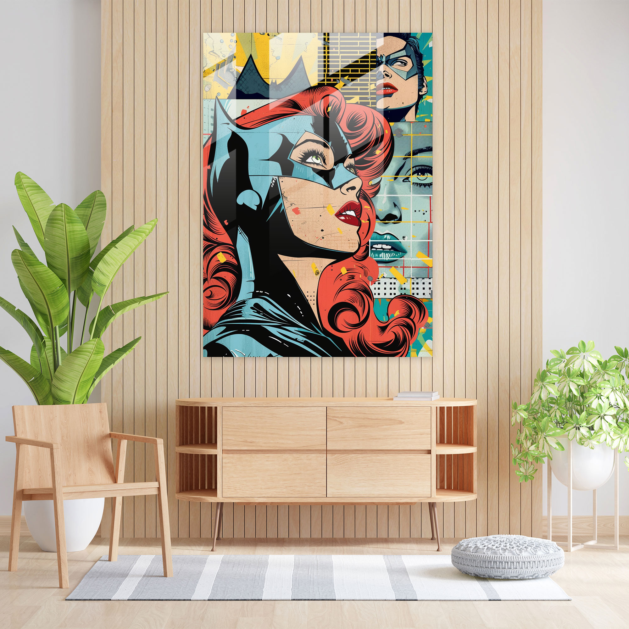 Popart Style Glass Art - Popart, Modern Art, Home Decoration, Glass Art