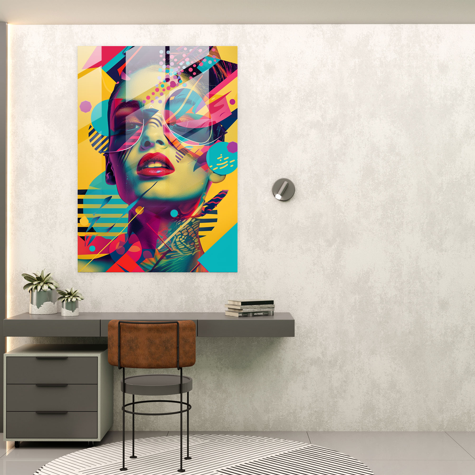 Popart Style Glass Print - Popart, Wall Decoration, Modern Art, Glass Print