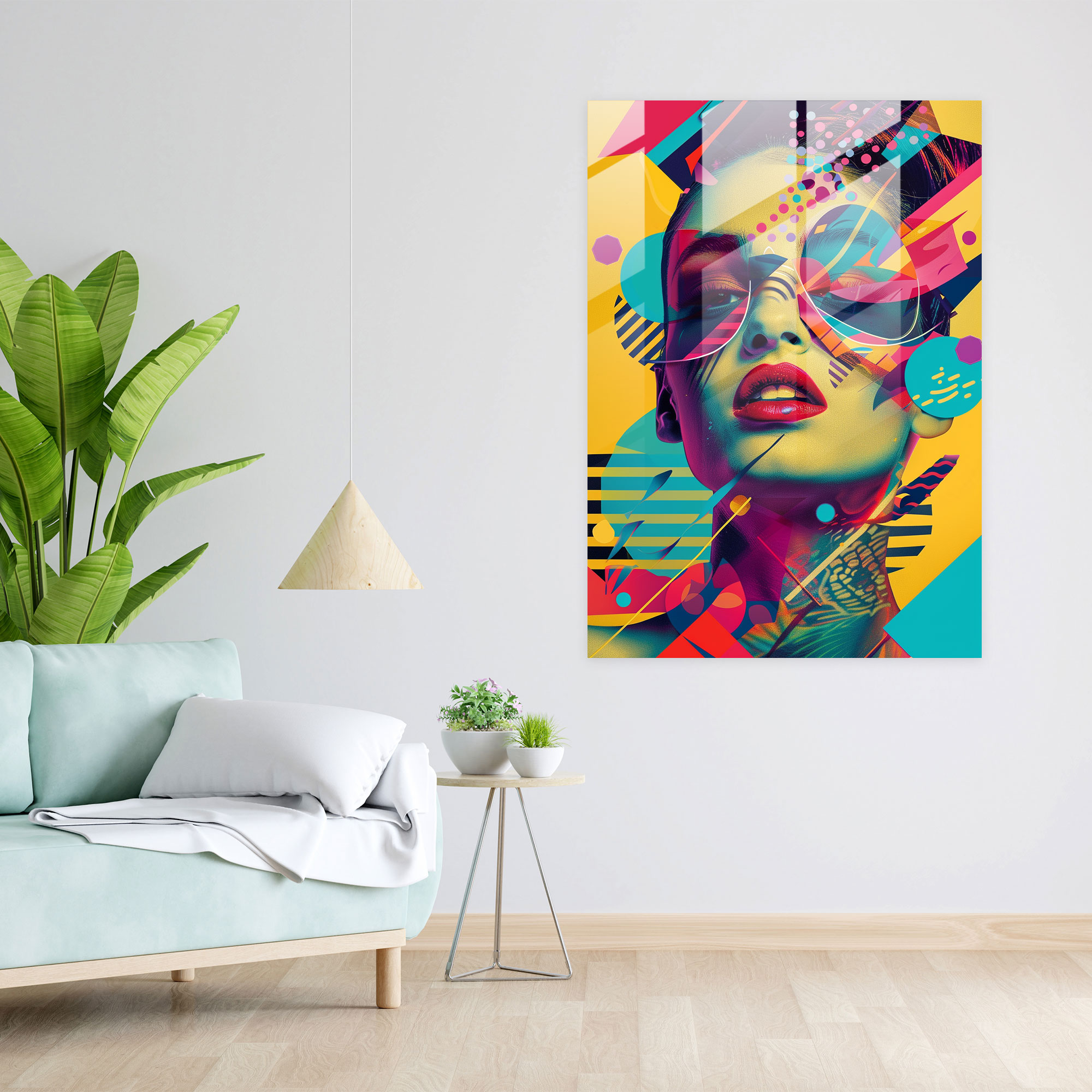 Popart Style Glass Print - Popart, Wall Decoration, Modern Art, Glass Print
