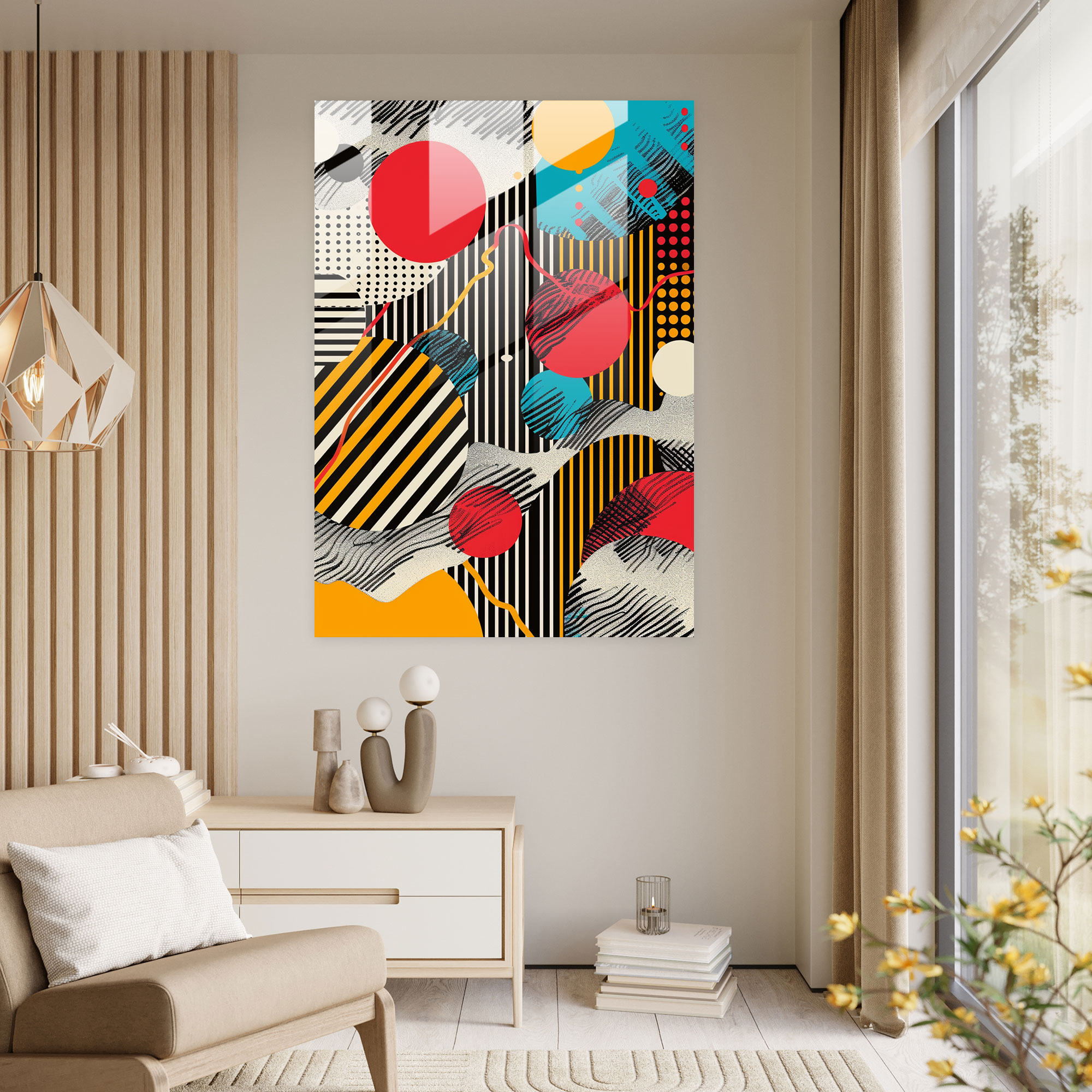 Popart Style Wall Decoration - Popart, Glass Print, Modern Art, Glass Wall Art
