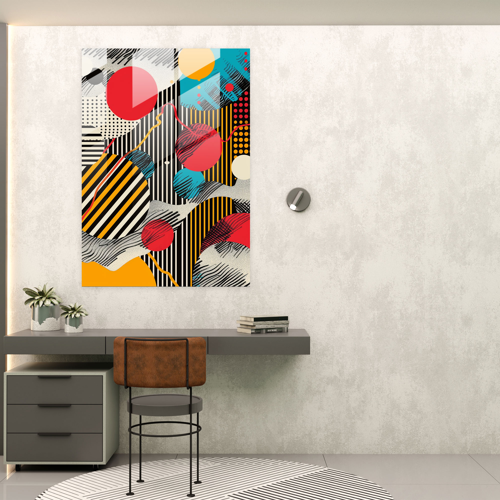 Popart Style Wall Decoration - Popart, Glass Print, Modern Art, Glass Wall Art