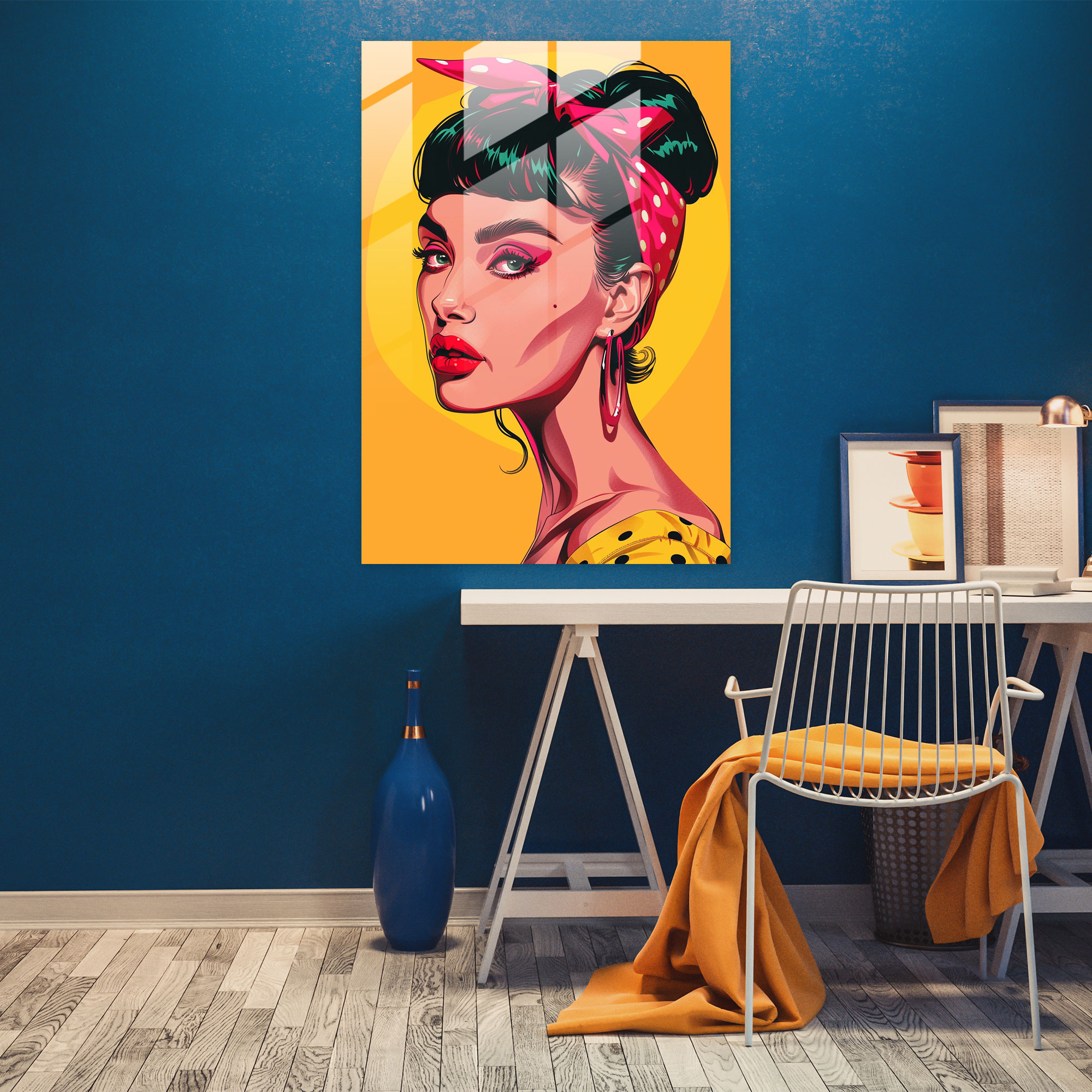 Popart Style Modern Art - Popart, Wall Decoration, Glass Wall Art, Glass Art