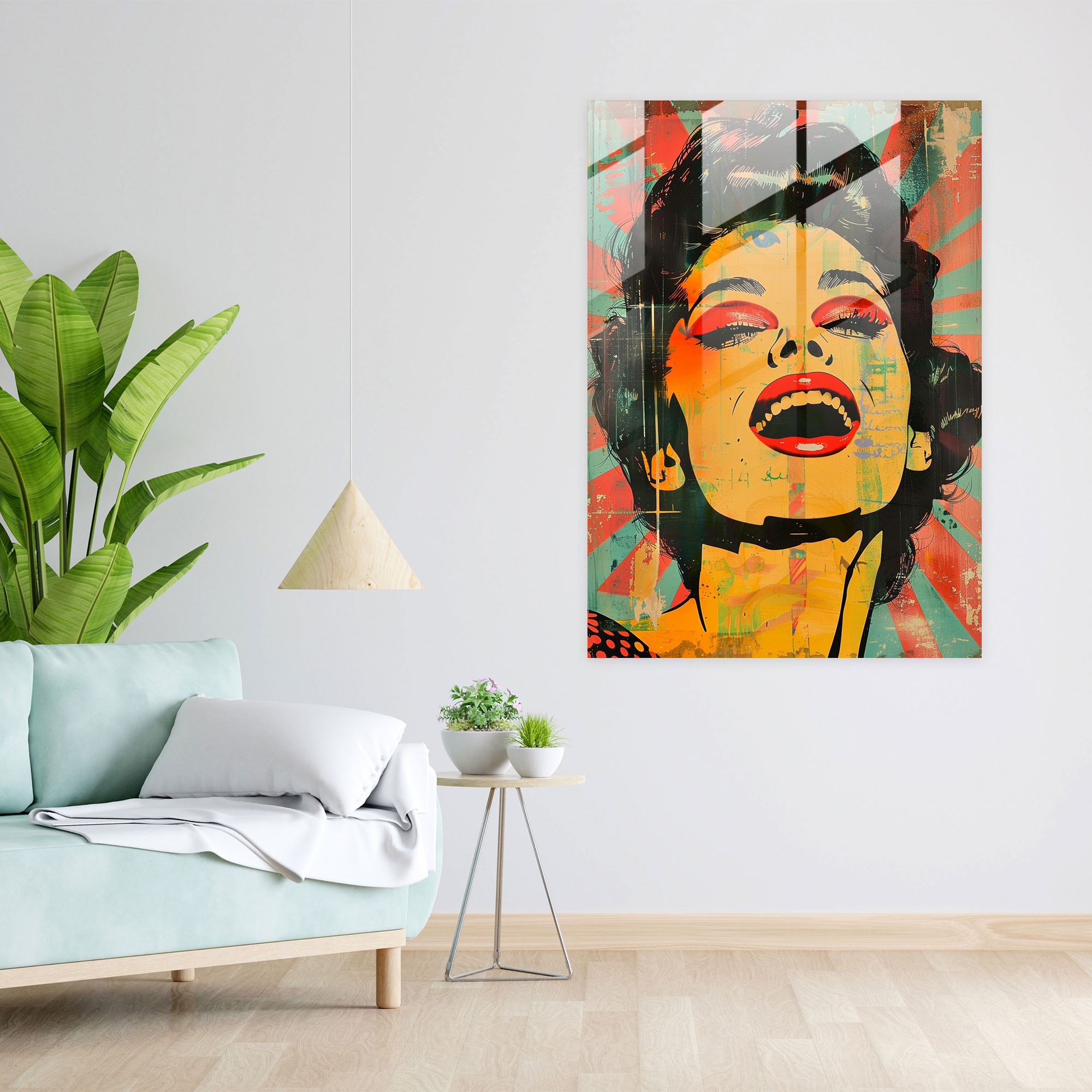 Popart Style Home Decoration - Popart, Glass Art, Modern Art, Glass Print
