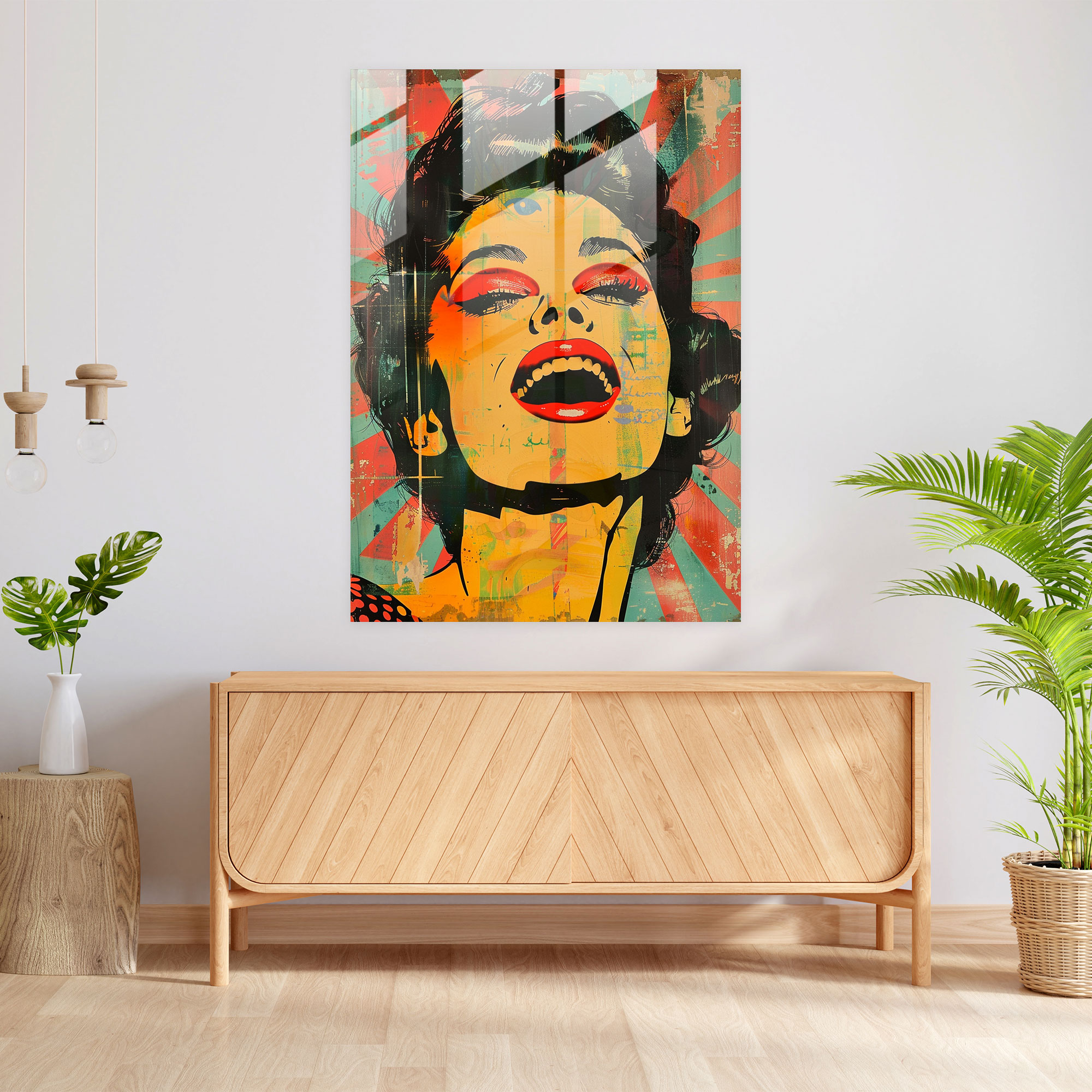 Popart Style Home Decoration - Popart, Glass Art, Modern Art, Glass Print