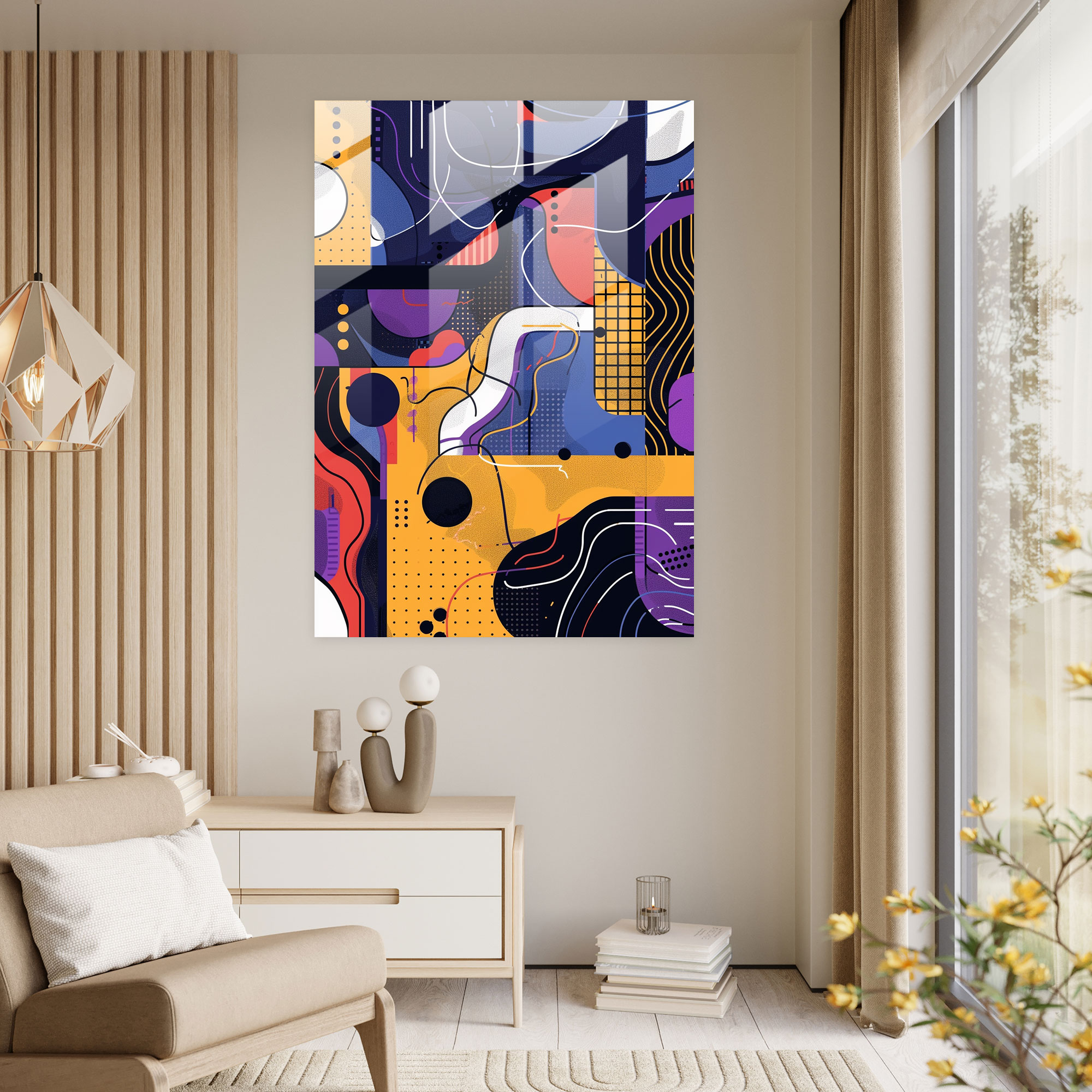 Popart Style Glass Print - Popart, Home Decoration, Wall Decoration, Modern Art