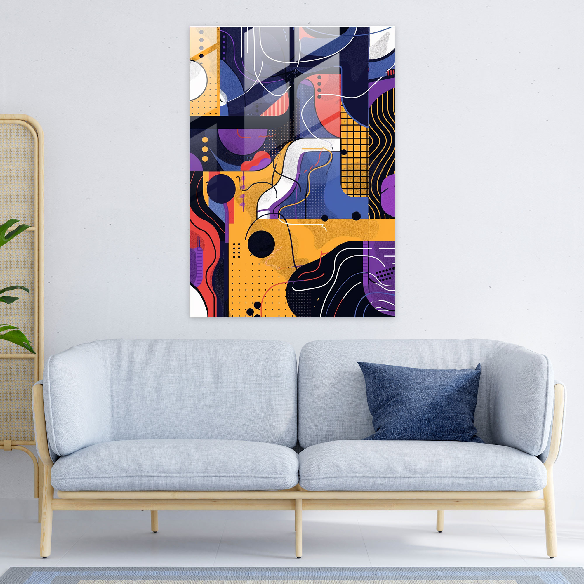 Popart Style Glass Print - Popart, Home Decoration, Wall Decoration, Modern Art