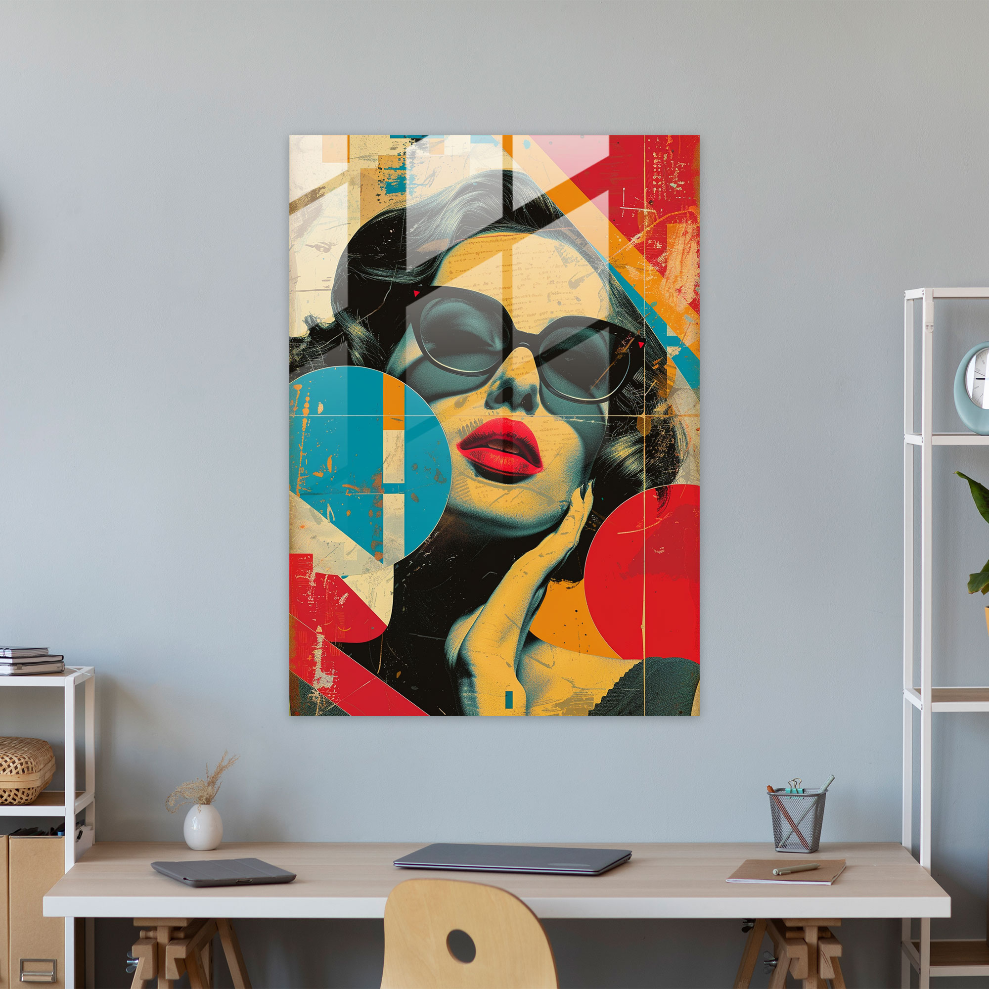Popart Style Glass Wall Art - Popart, Glass Wall Art, Wall Decoration, Modern Art