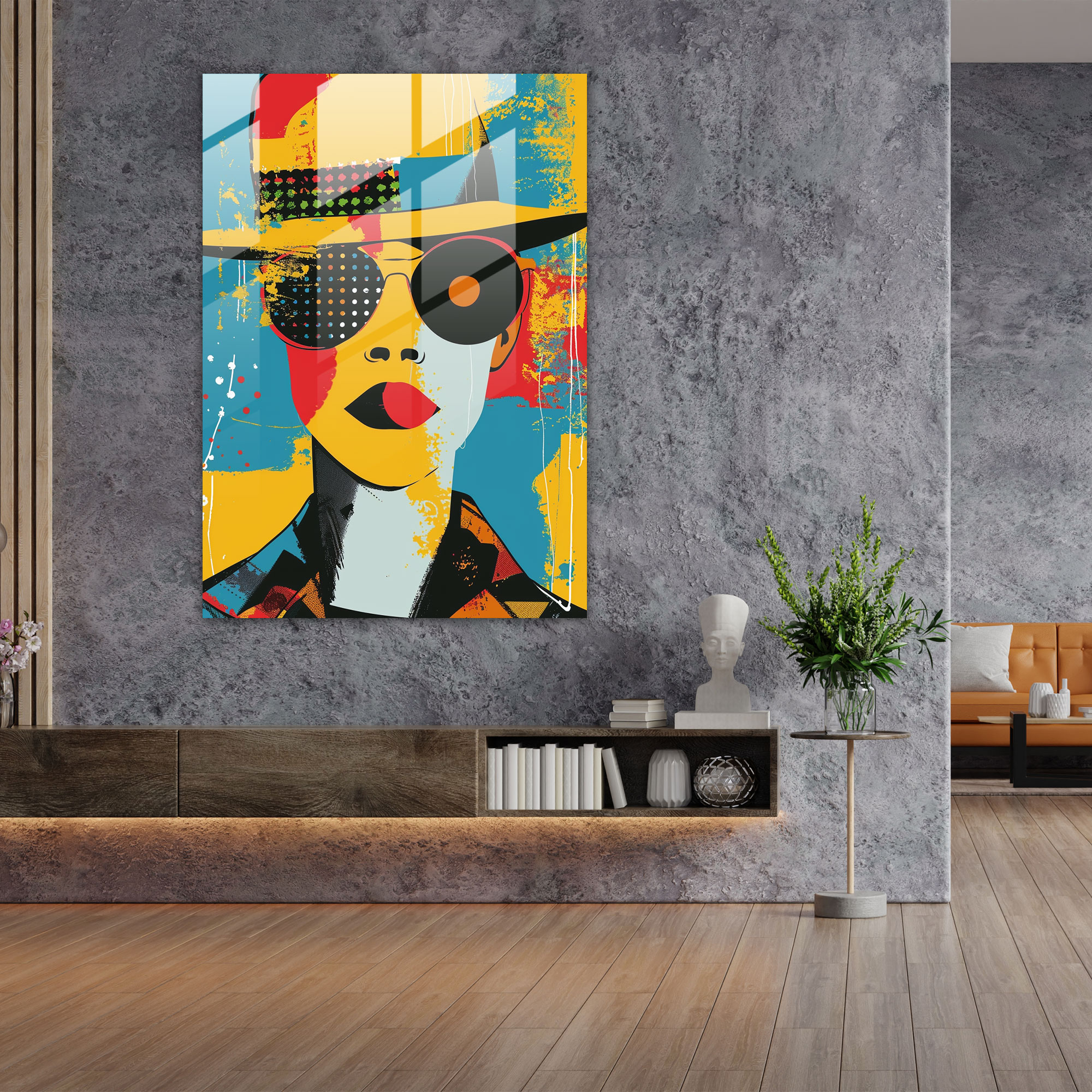 Popart Style Home Decoration - Popart, Glass Art, Home Decoration, Glass Print