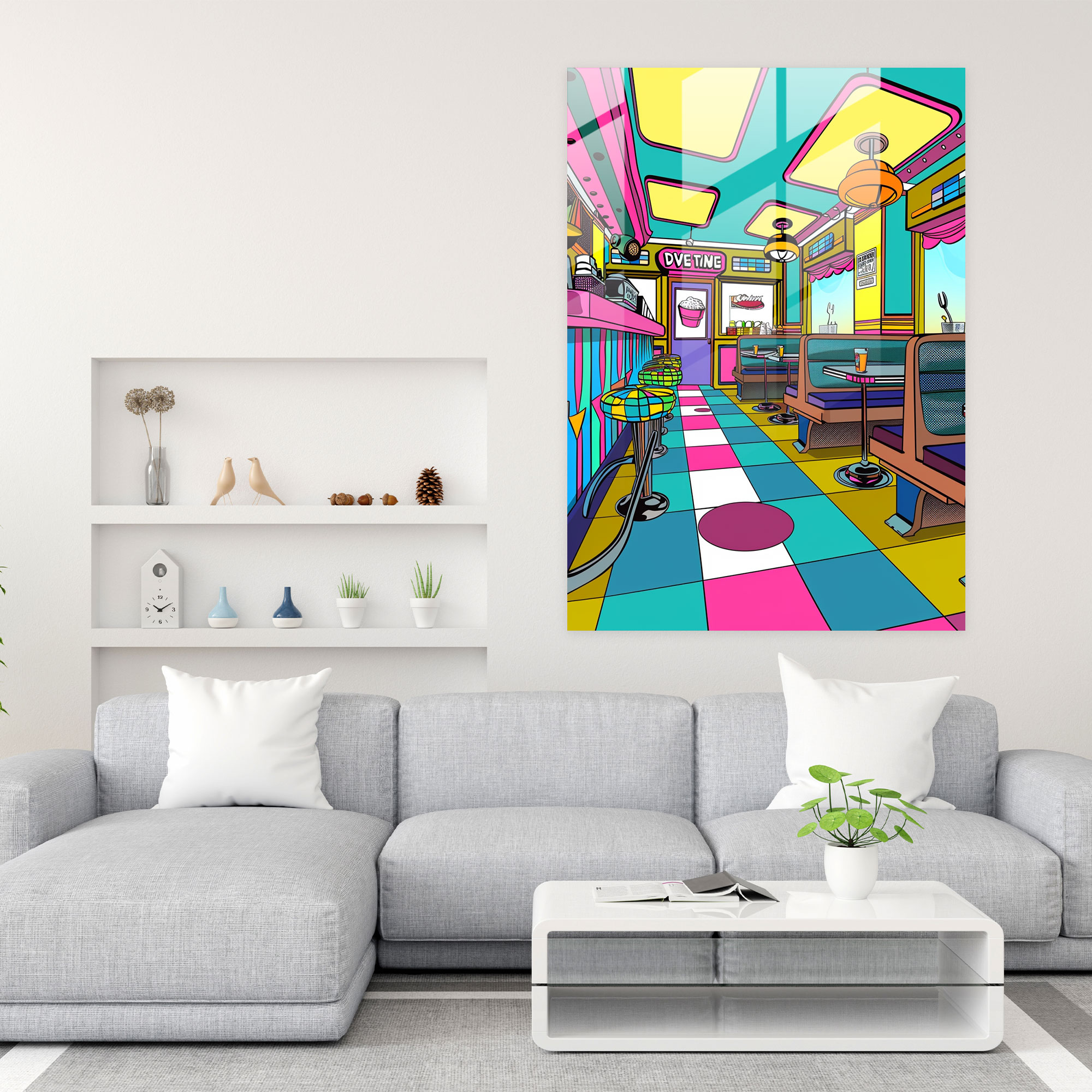 Popart Style Glass Print - Popart, Home Decoration, Popart Style, Glass Print