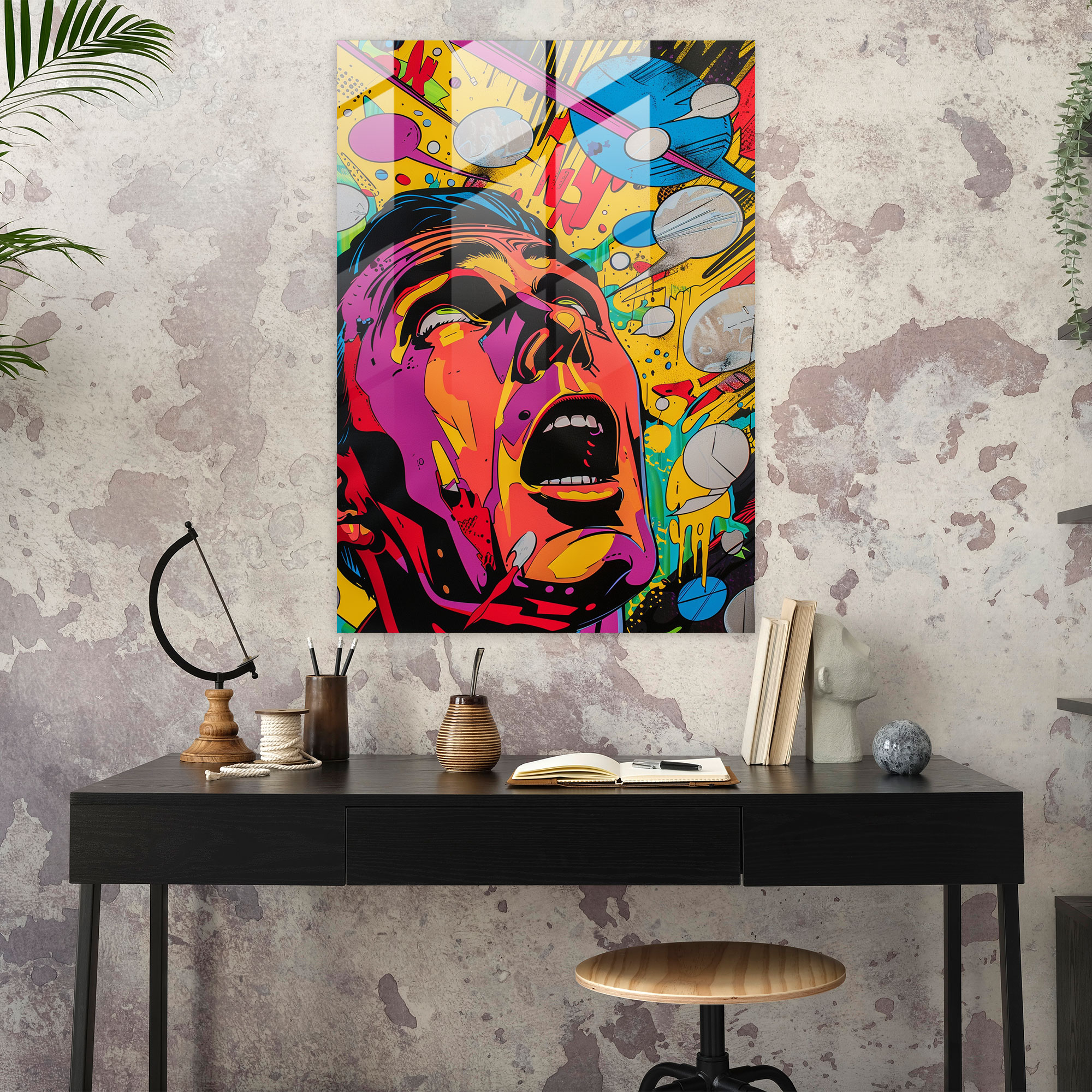 Popart Style Glass Print - Popart, Popart Style, Home Decoration, Glass Print