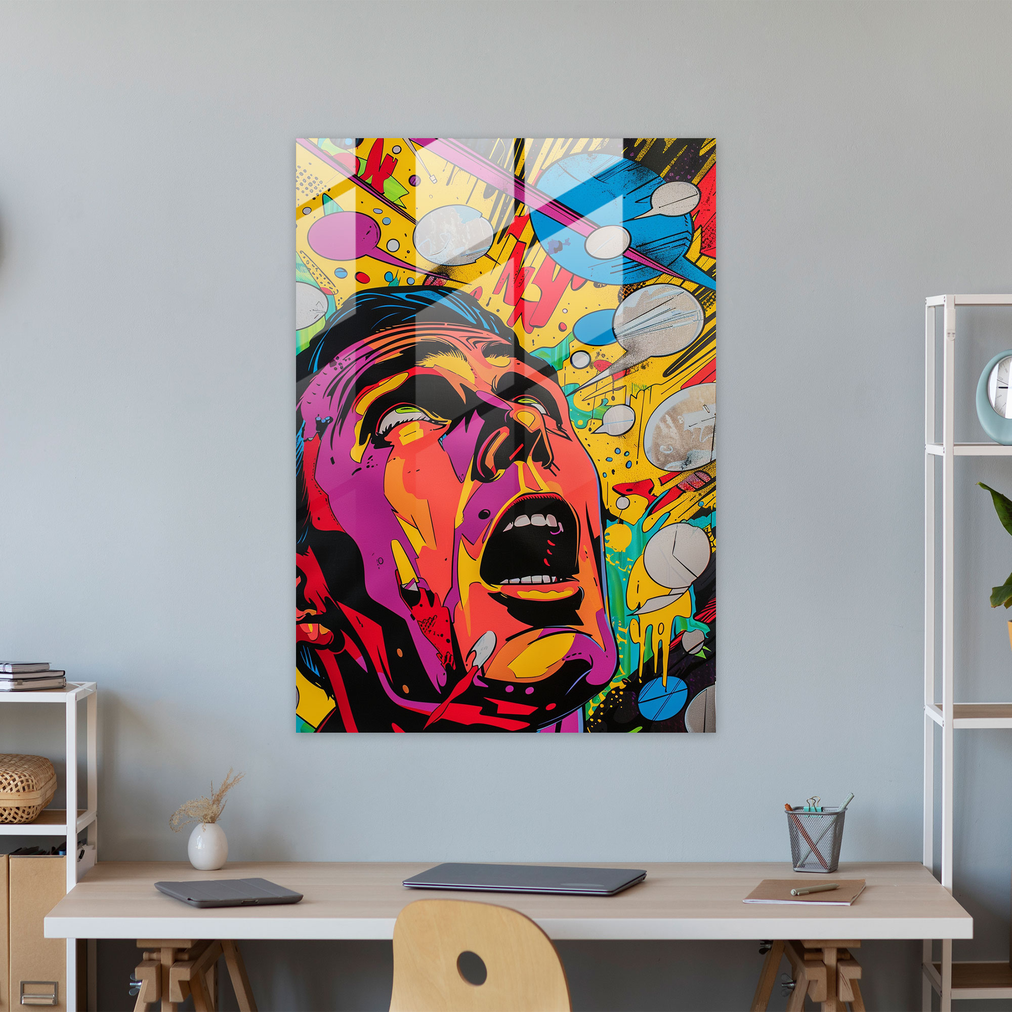 Popart Style Glass Print - Popart, Popart Style, Home Decoration, Glass Print