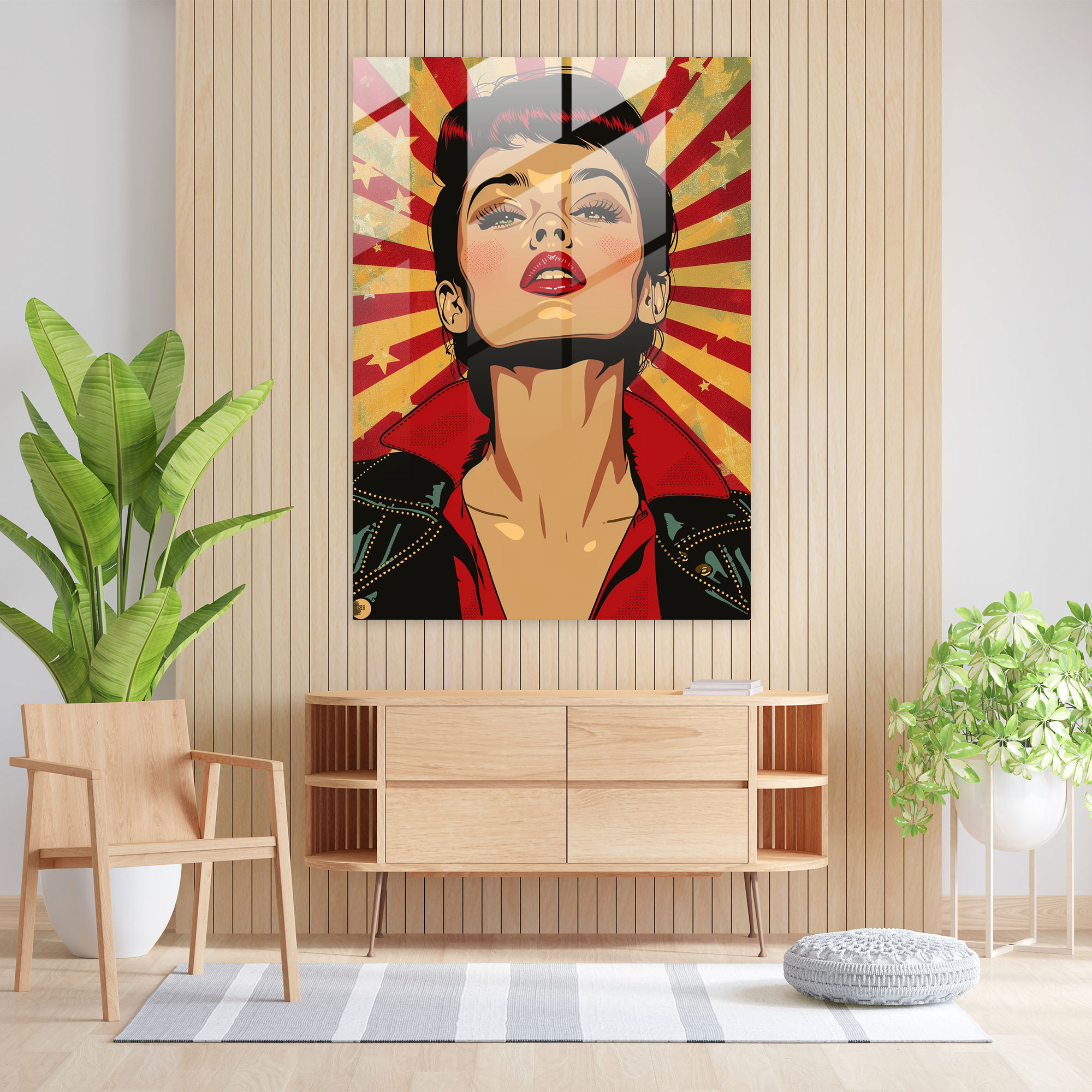 Popart Style Glass Wall Art - Popart, Popart Style, Wall Decoration, Glass Art