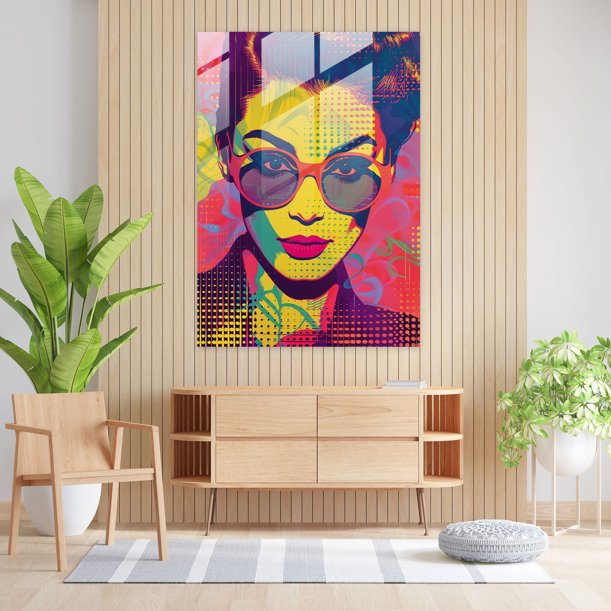 Popart Style Glass Art - Popart, Glass Art, Home Decoration, Modern Art