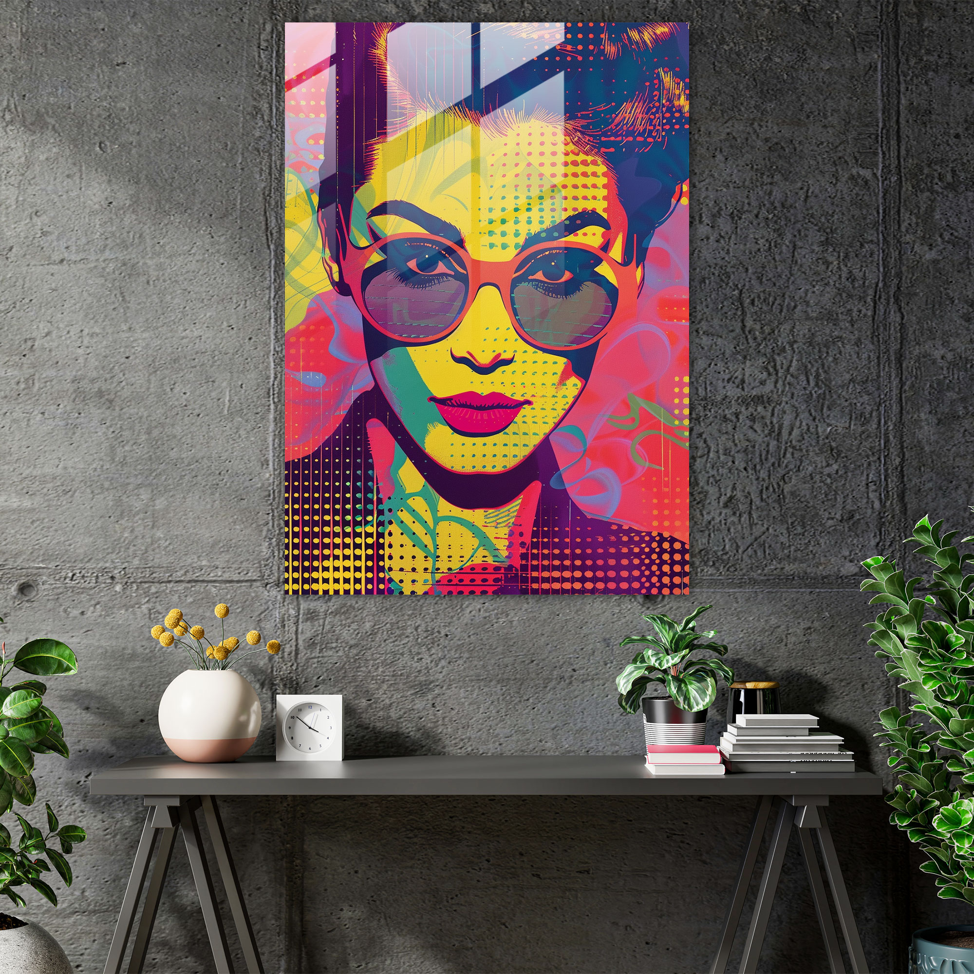 Popart Style Glass Art - Popart, Glass Art, Home Decoration, Modern Art