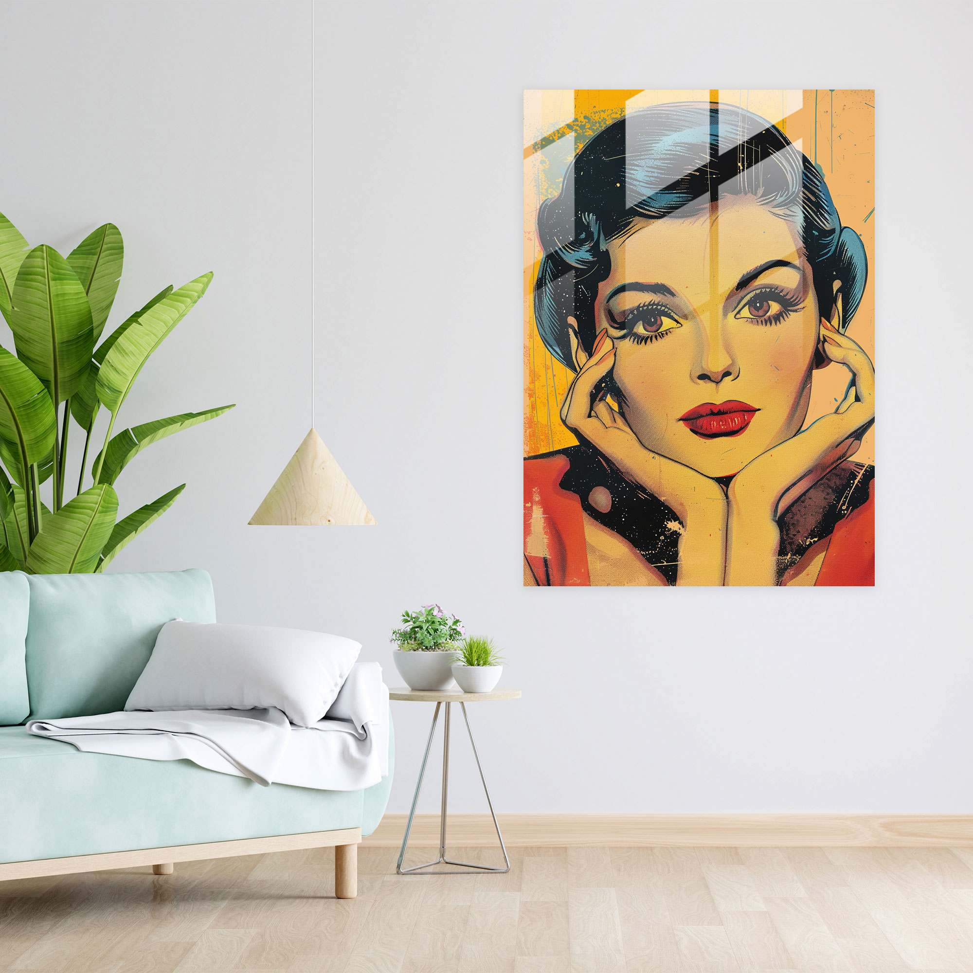 Popart Style Glass Print - Popart, Modern Art, Glass Print, Home Decoration