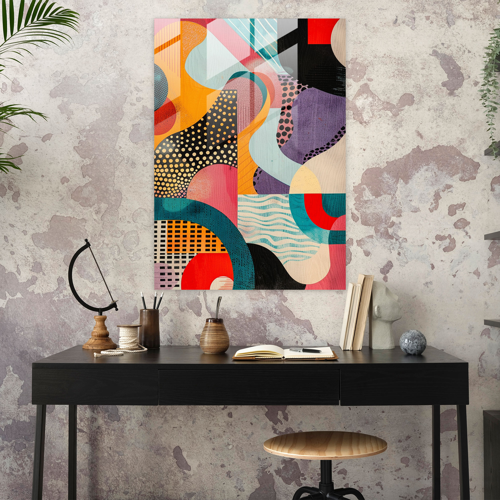 Popart Style Glass Wall Art - Popart, Wall Decoration, Modern Art, Patterns