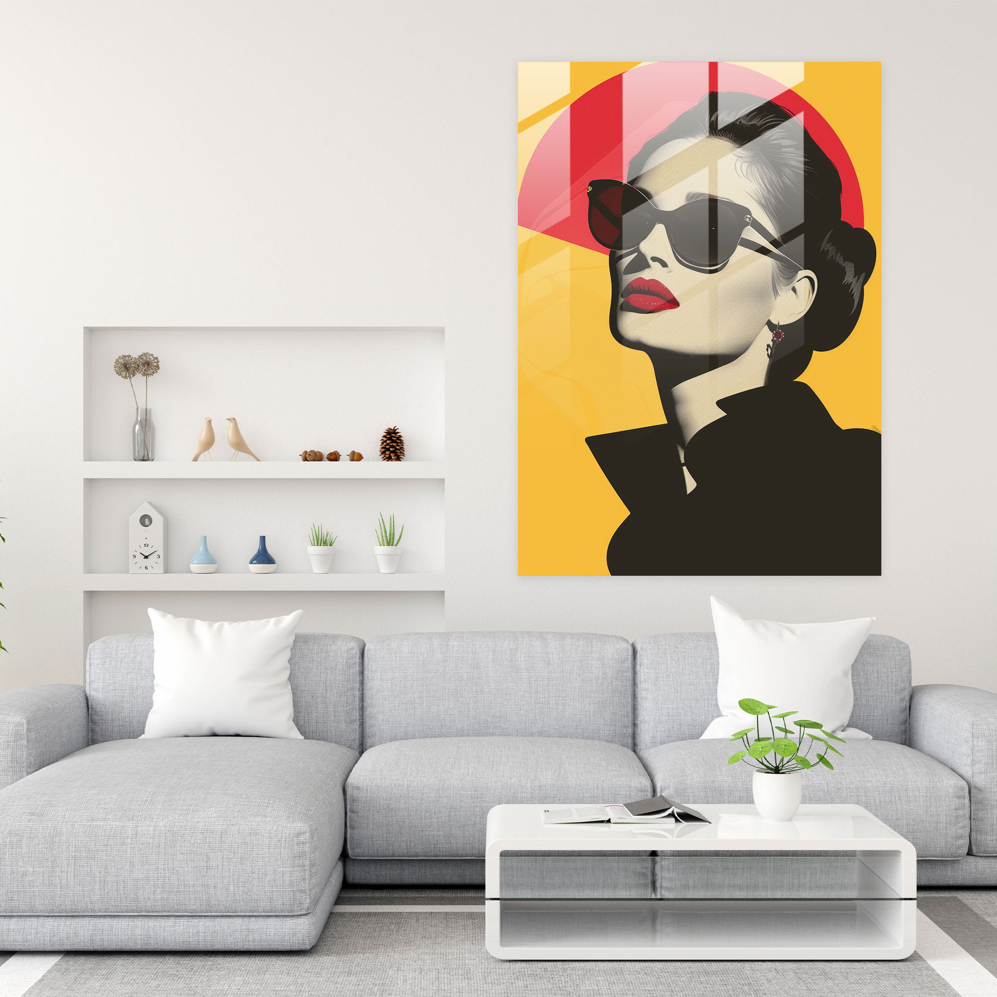 Popart Style Glass Print - Popart, Glass Print, Wall Decoration, Glass Art