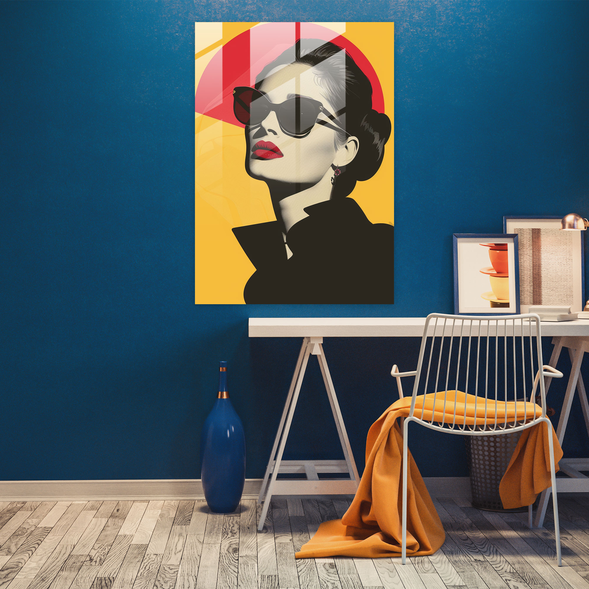 Popart Style Glass Print - Popart, Glass Print, Wall Decoration, Glass Art