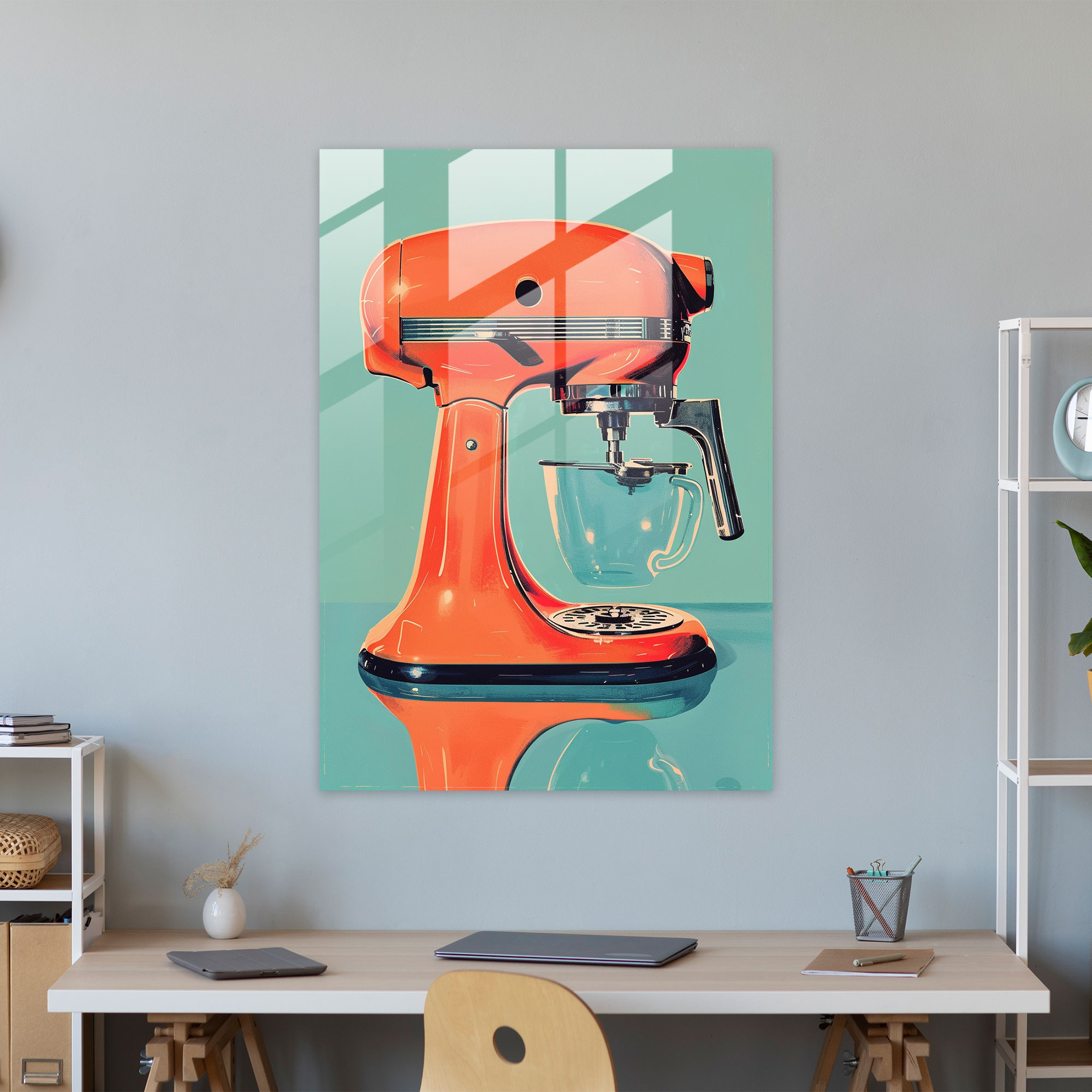Popart Style Glass Art - Popart, Glass Print, Glass Wall Art, Whimsical Illustrations