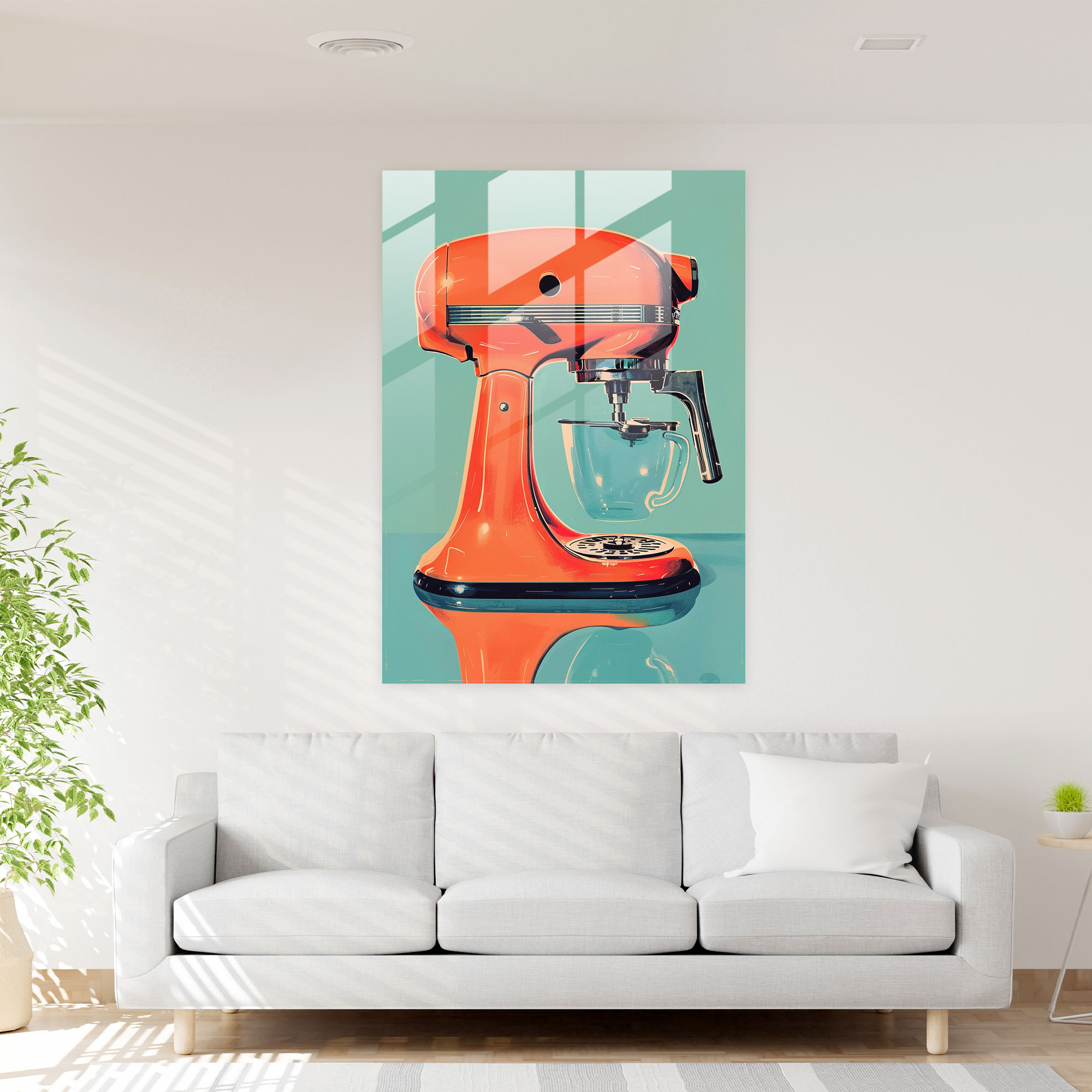 Popart Style Glass Art - Popart, Glass Print, Glass Wall Art, Whimsical Illustrations