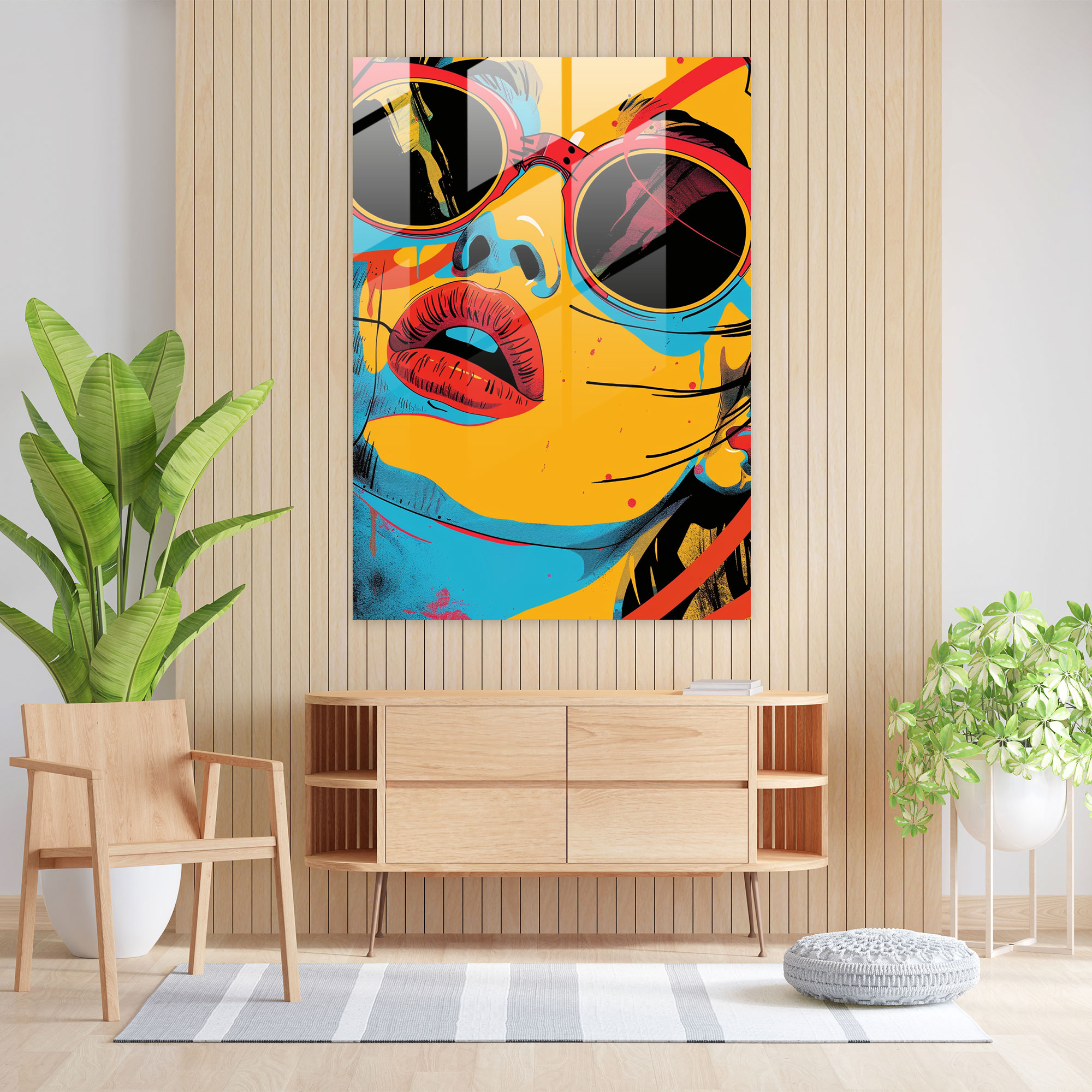 Popart Style Modern Art - Popart, Glass Print, Modern Art, Popart Style