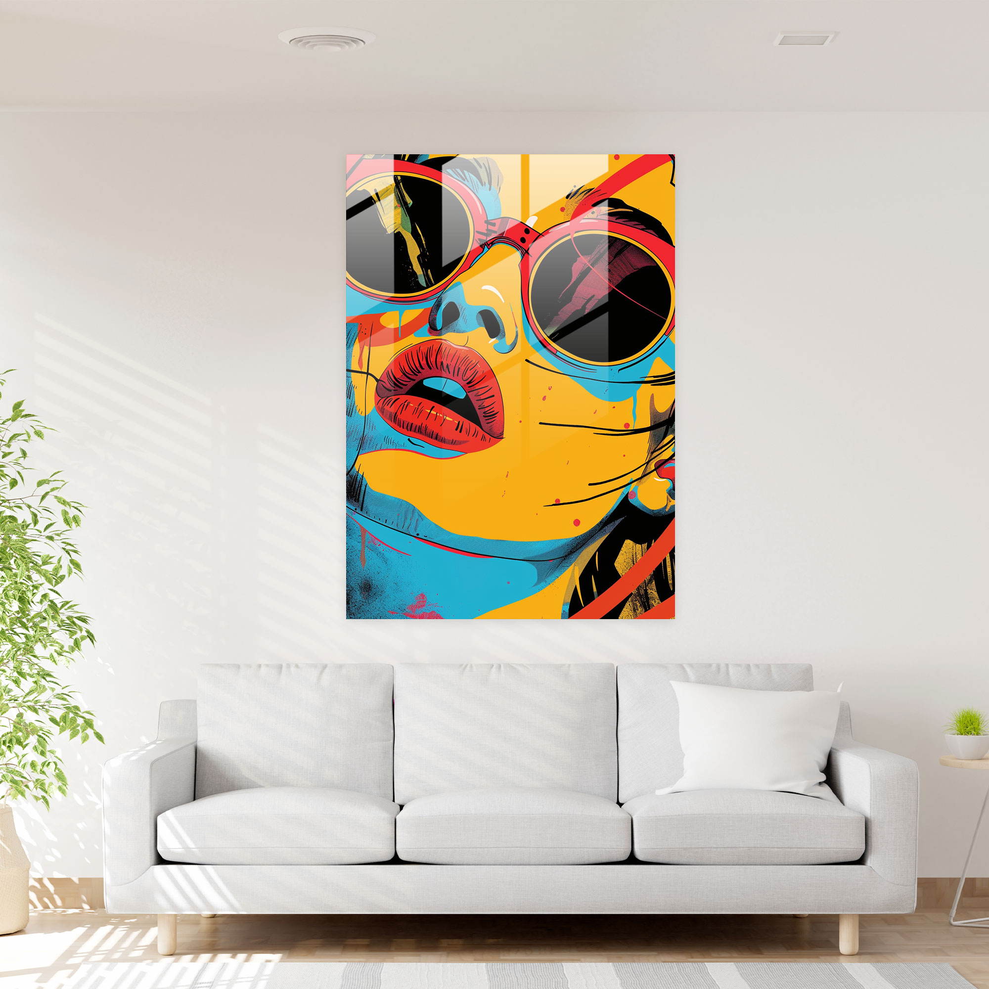 Popart Style Modern Art - Popart, Glass Print, Modern Art, Popart Style