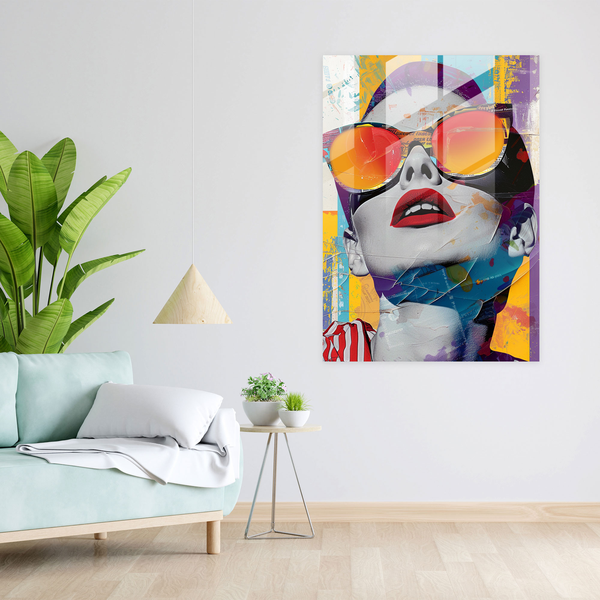 Popart Style Glass Wall Art - Popart, Wall Decoration, Glass Art, Popart Style