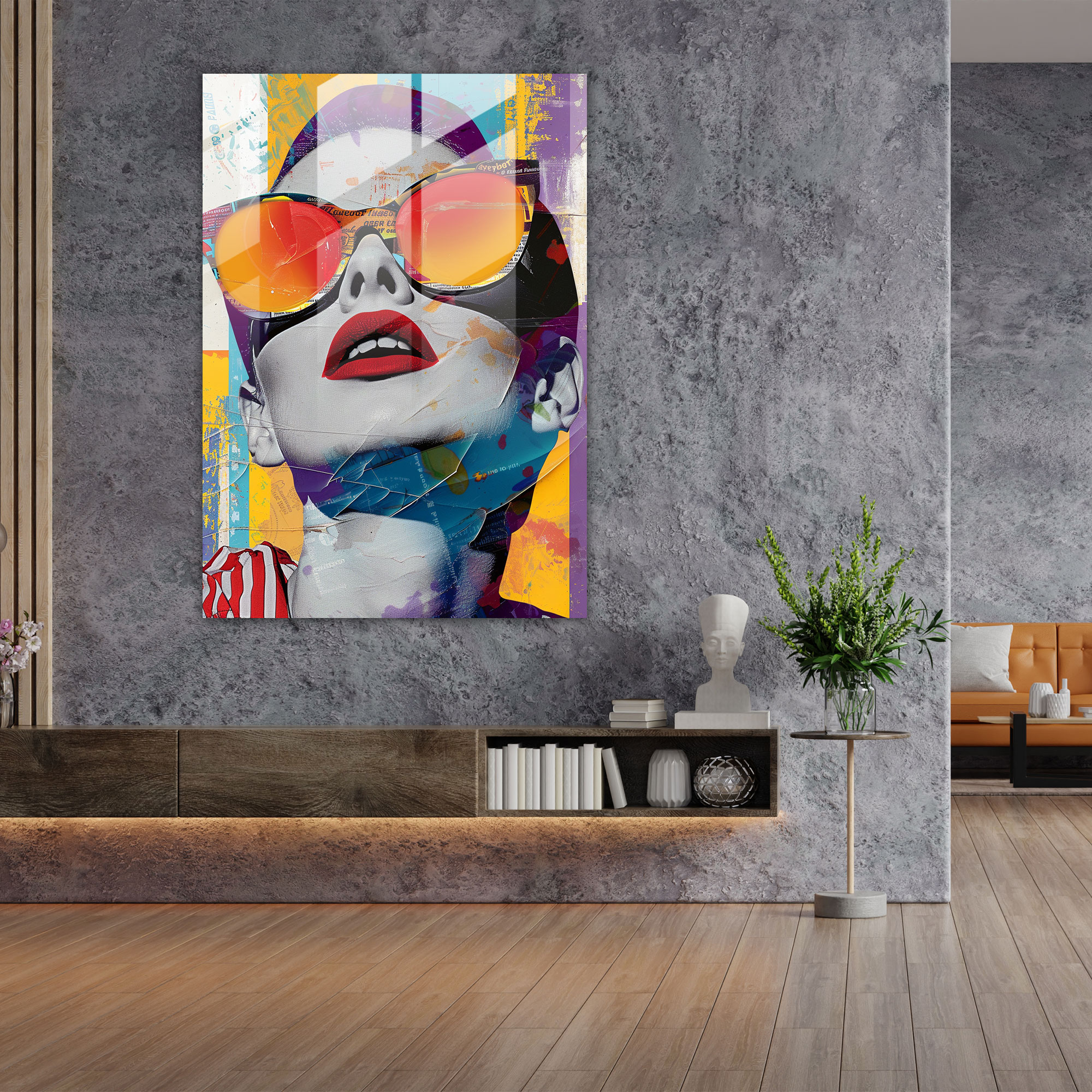 Popart Style Glass Wall Art - Popart, Wall Decoration, Glass Art, Popart Style
